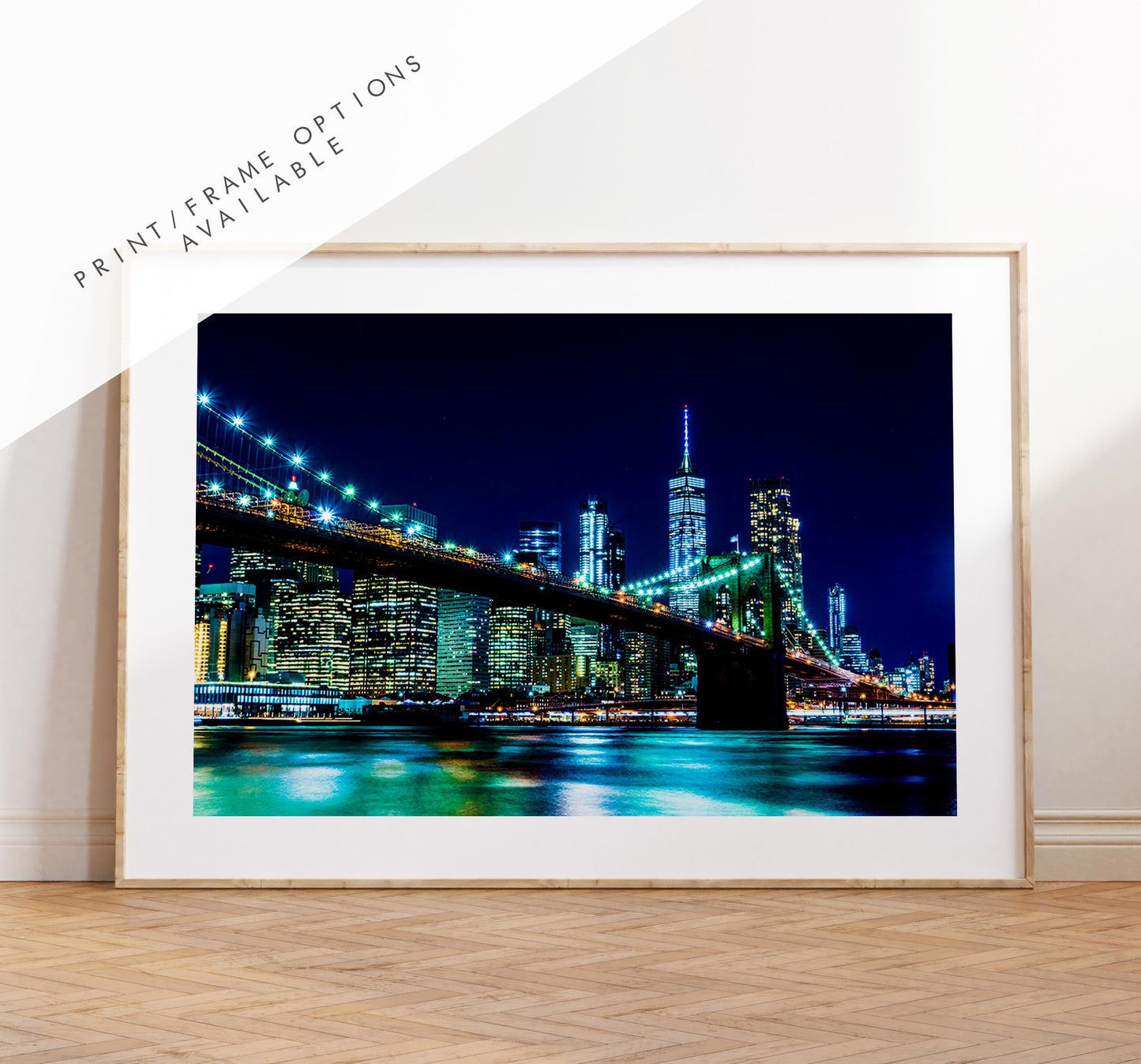 New York City Print - New York Poster - New York at Night - Manhattan Skyline - New York Poster - Print - Artwork - NYC - USA - Photography