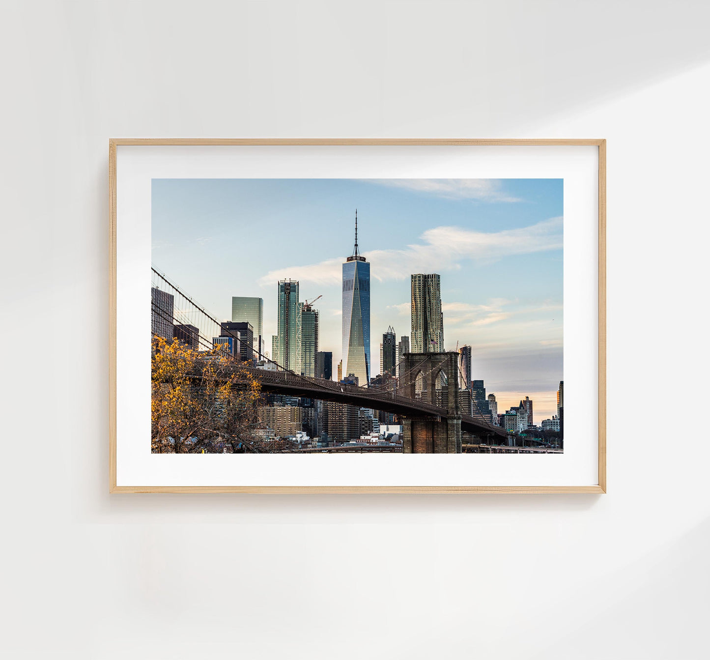 New York Print - New York Skyline - Manhattan Skyline - New York City Print - Poster - Artwork - Autumn - Fall - Neutral - Minimalist - Fall
