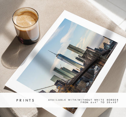 New York Print - New York Skyline - Manhattan Skyline - New York City Print - Poster - Artwork - Autumn - Fall - Neutral - Minimalist - Fall
