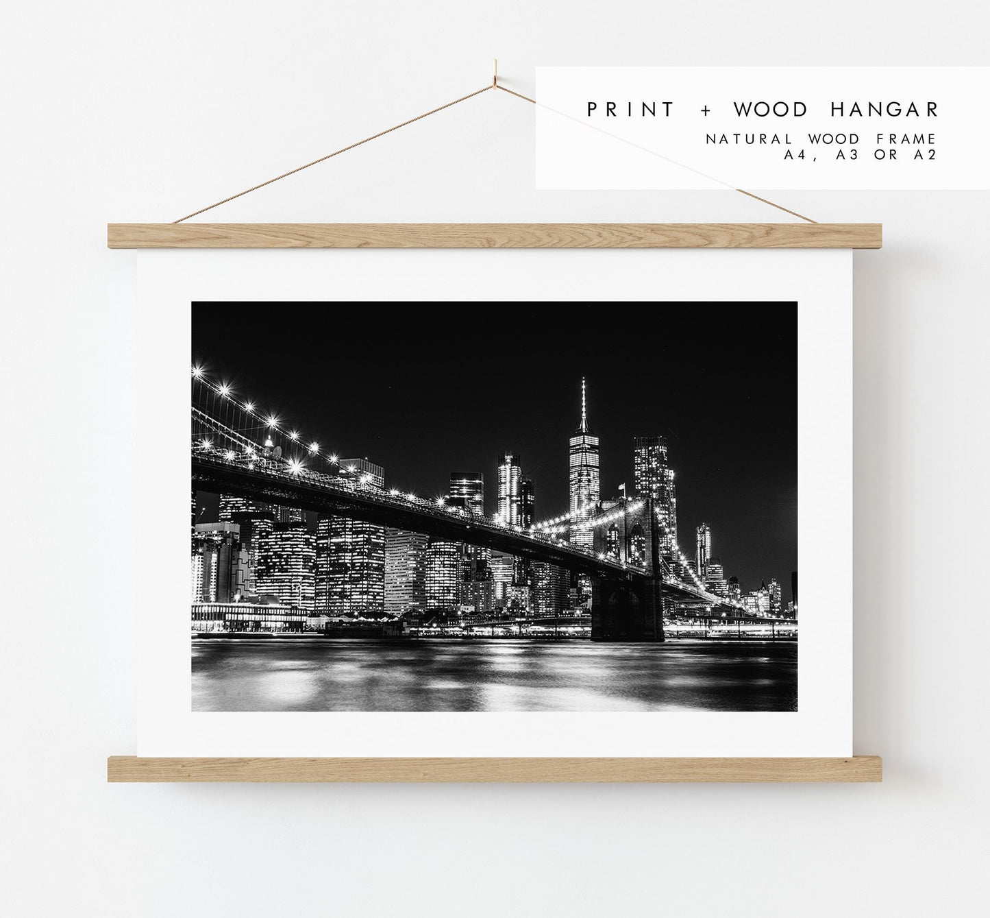 Manhattan Skyline - New York Print - Black and White Photography - New York Photography - Artwork - Print - Poster - Picture - Minimalist