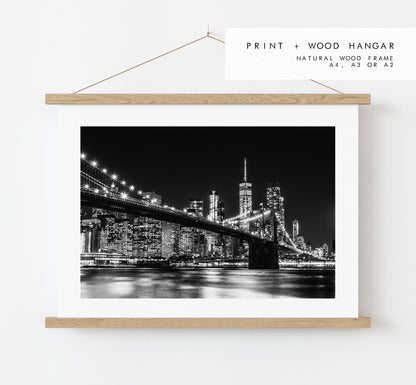 Manhattan Skyline - New York Print - Black and White Photography - New York Photography - Artwork - Print - Poster - Picture - Minimalist