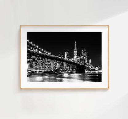 Manhattan Skyline - New York Print - Black and White Photography - New York Photography - Artwork - Print - Poster - Picture - Minimalist