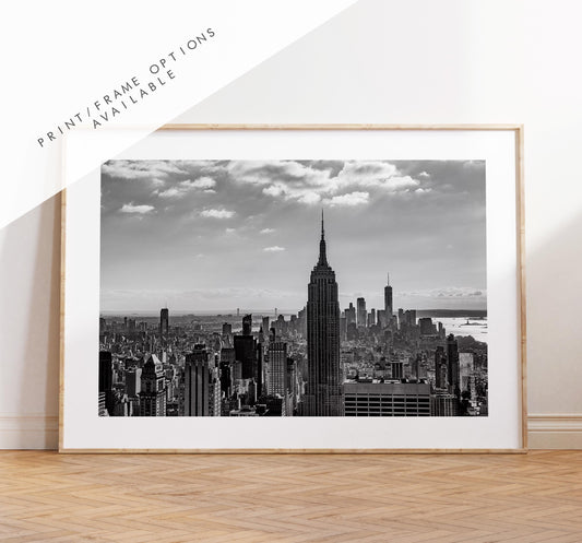 Manhattan Skyline - Black and White - New York - Fine Art Photography Print - New York Photography - Travel - New York Print  - City Photo