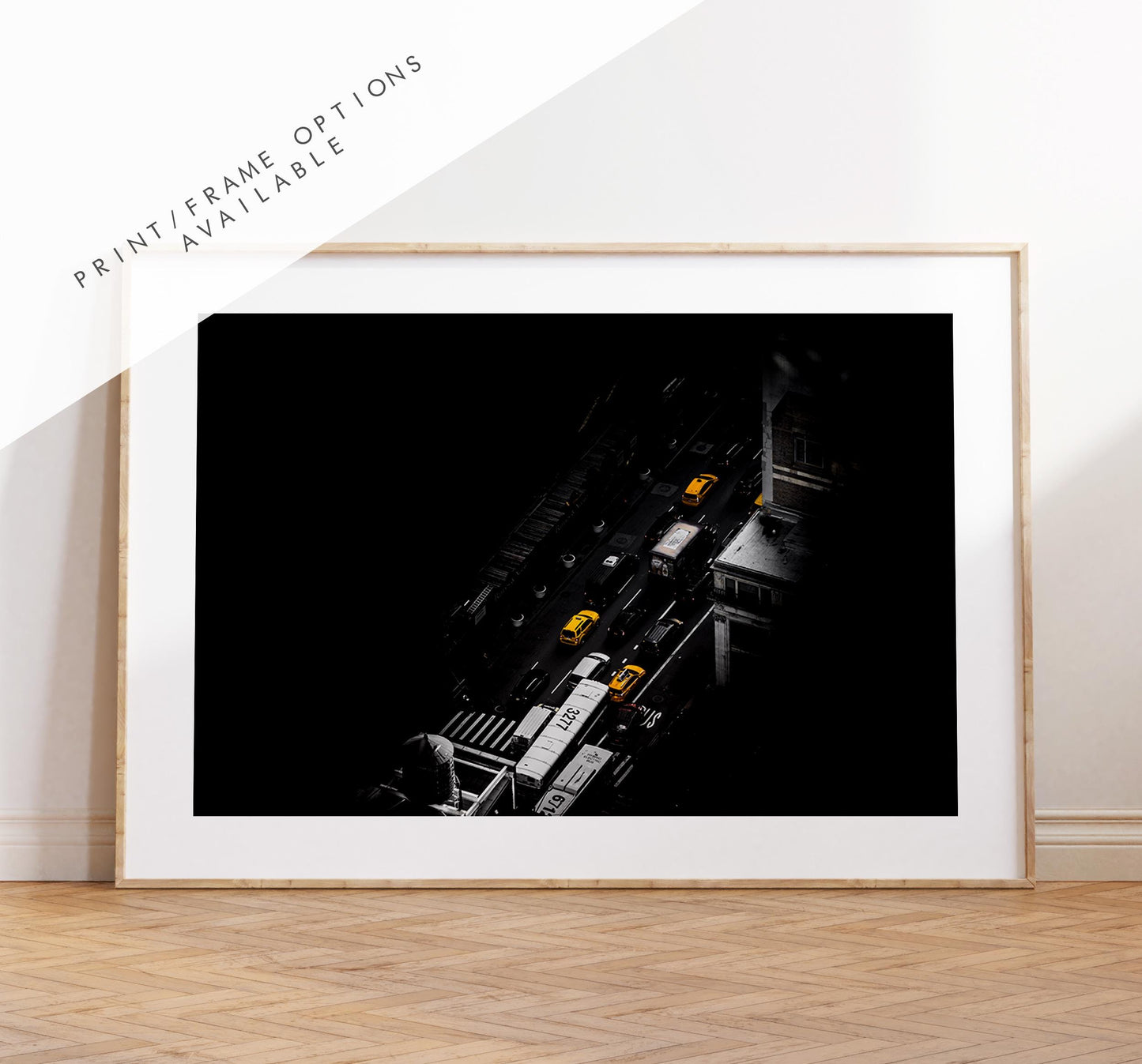 New York Taxi Cab Print - New York Skyline - Manhattan Skyline - New York City Print - Poster - Minimalist - Miniature - Minimal Home Decor