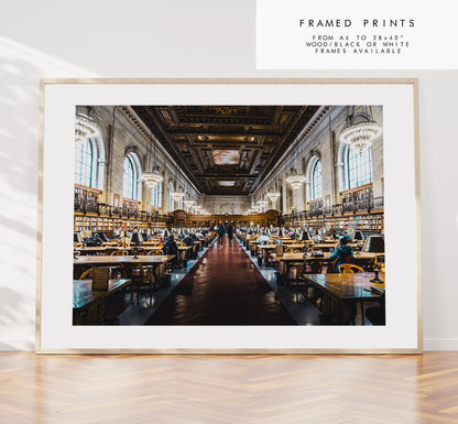 Rose Reading Room Print - NYC Photography Print - New York City - Prints or Framed Prints available - New York City Wall Art - Landscape