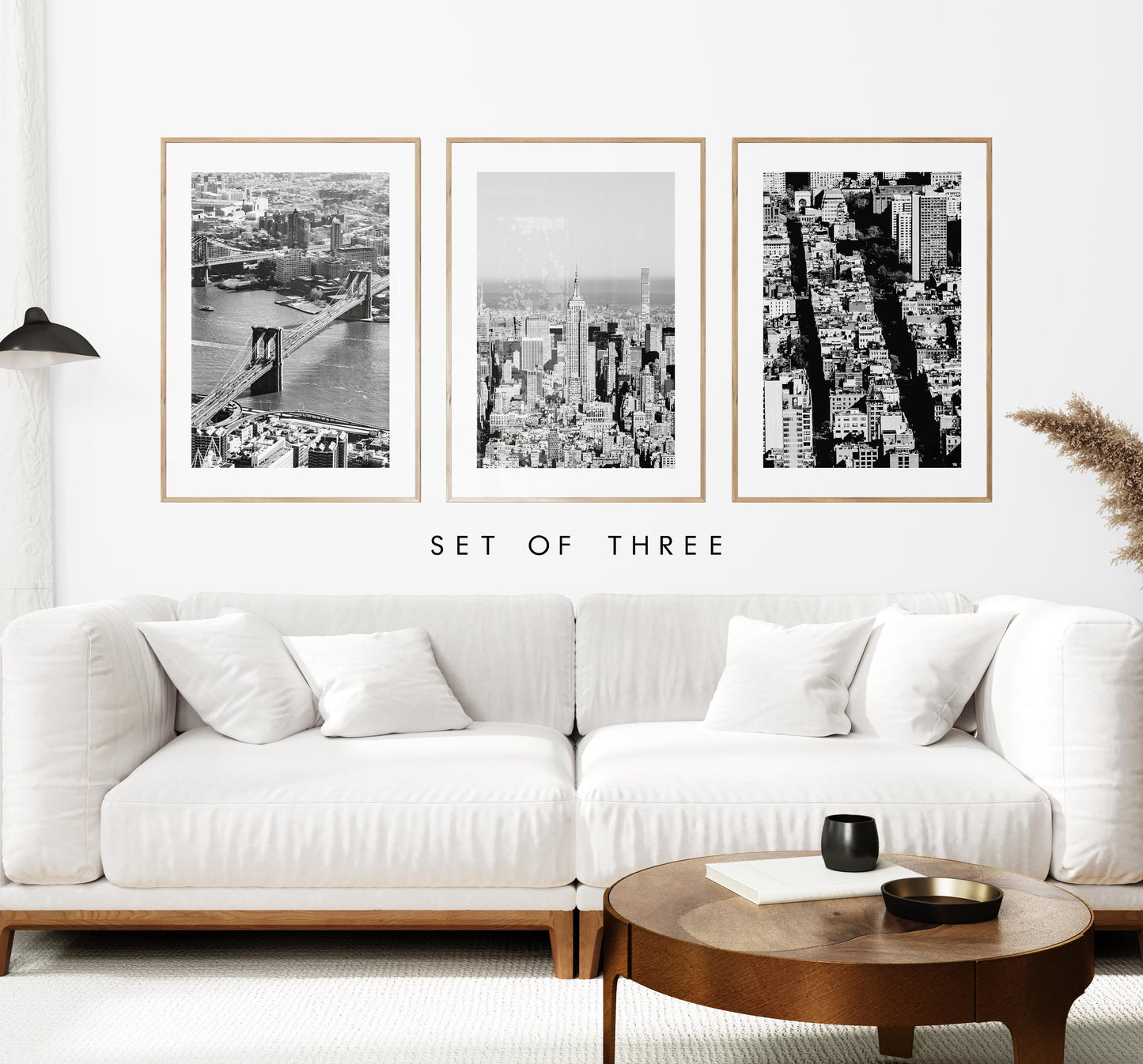 New York Black and White Print Set - Print Set of Three - Monochrome Print Set - New York City Prints - Black and White Photography