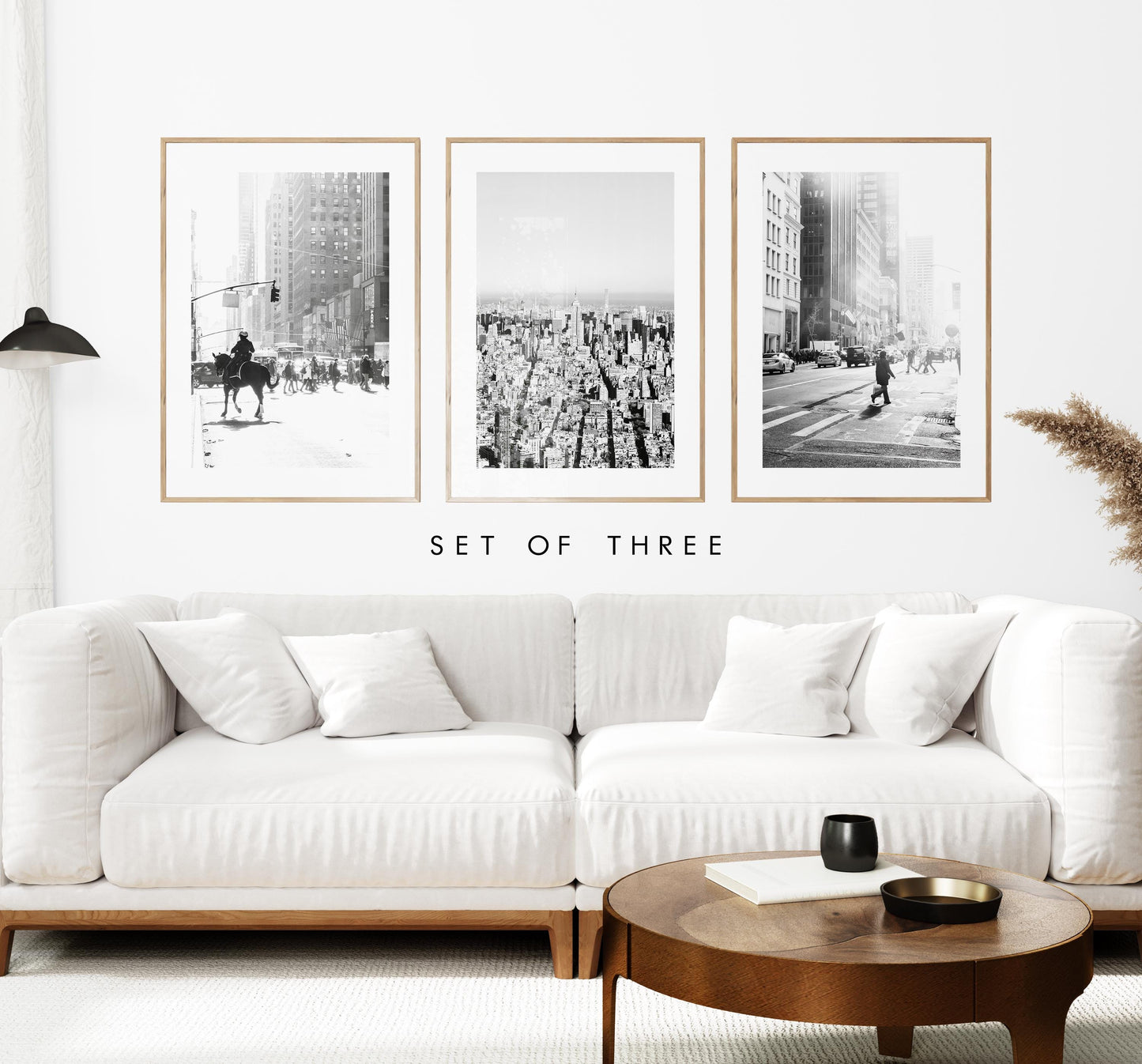 New York Black and White Print Set - Print Set of Three - Retro Styled Print Set - New York City Prints - Black and White Photography