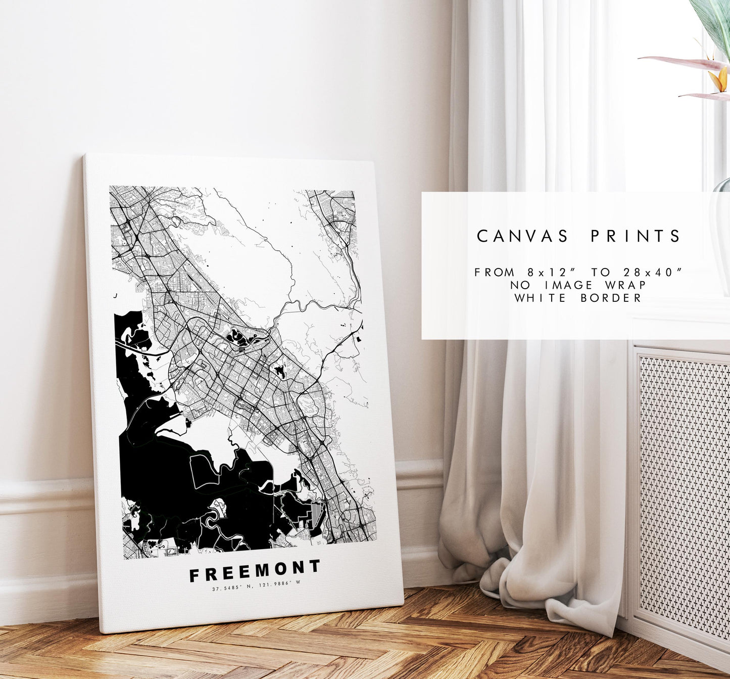 Freemont Map Print - City Map Poster - Map Art - USA City Maps - Freemont Print - Freemont Poster - Minimalist City Map - California