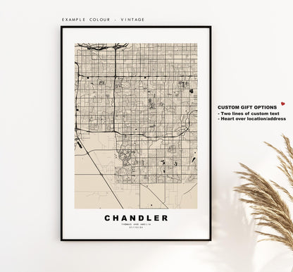 Chandler Map Print - City Map Poster - Map Art - USA City Maps - Chandler Print - Chandler Poster - Minimalist City Map - Arizona