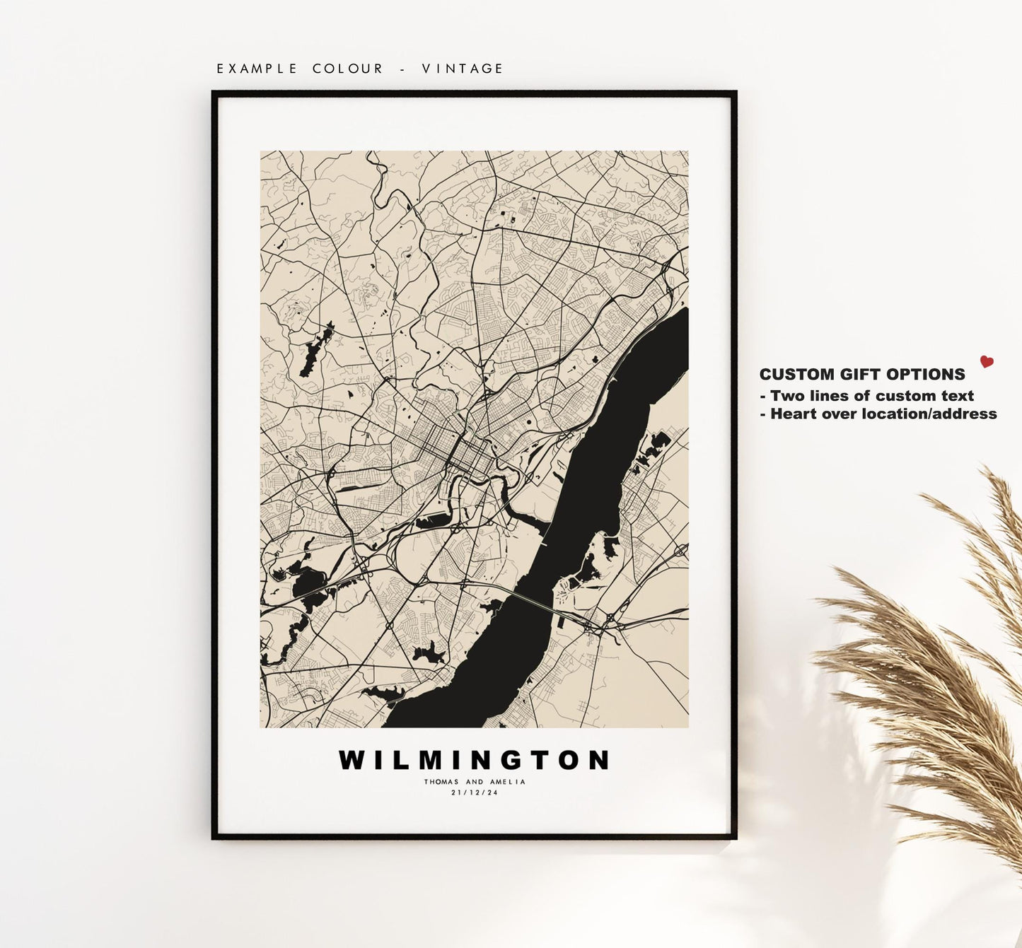 Wilmington Map Print (Delaware) - City Map Poster - Map Art - USA City Maps - Wilmington Print - Poster - Minimalist City Map - Delaware