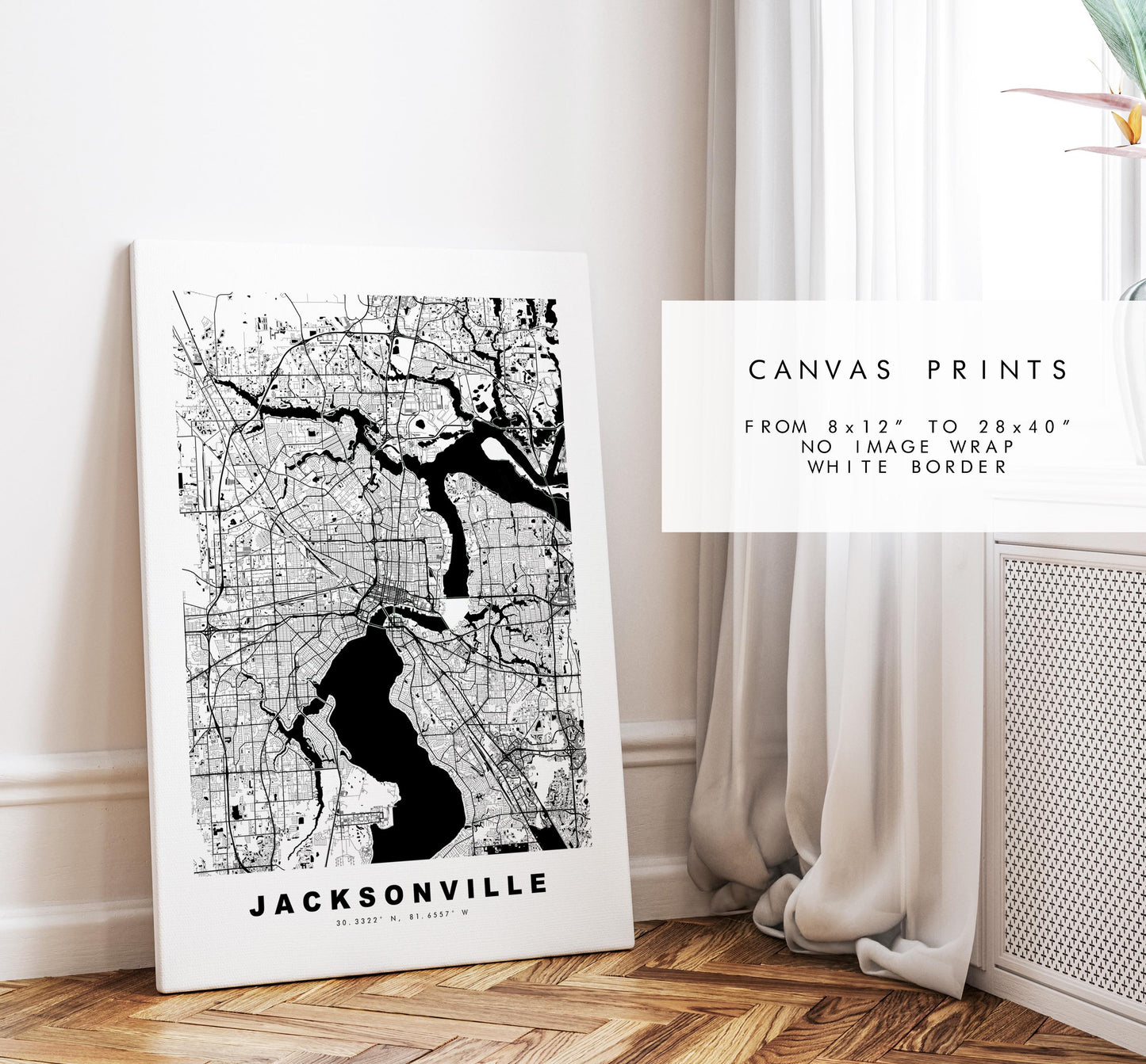 Jacksonville Map Print - City Map Poster - Map Art - USA City Maps - Jacksonville Print - Poster - Minimalist City Map - Florida