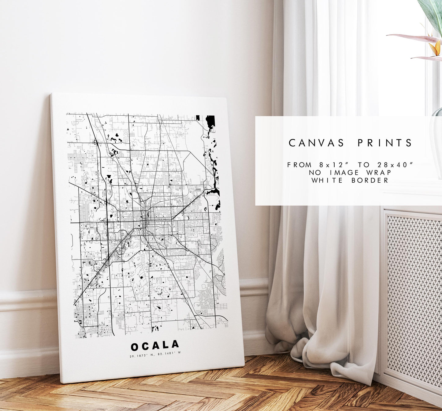 Ocala Map Print - City Map Poster - Map Art - USA City Maps - Ocala Print - Ocala Poster - Minimalist City Map - Florida