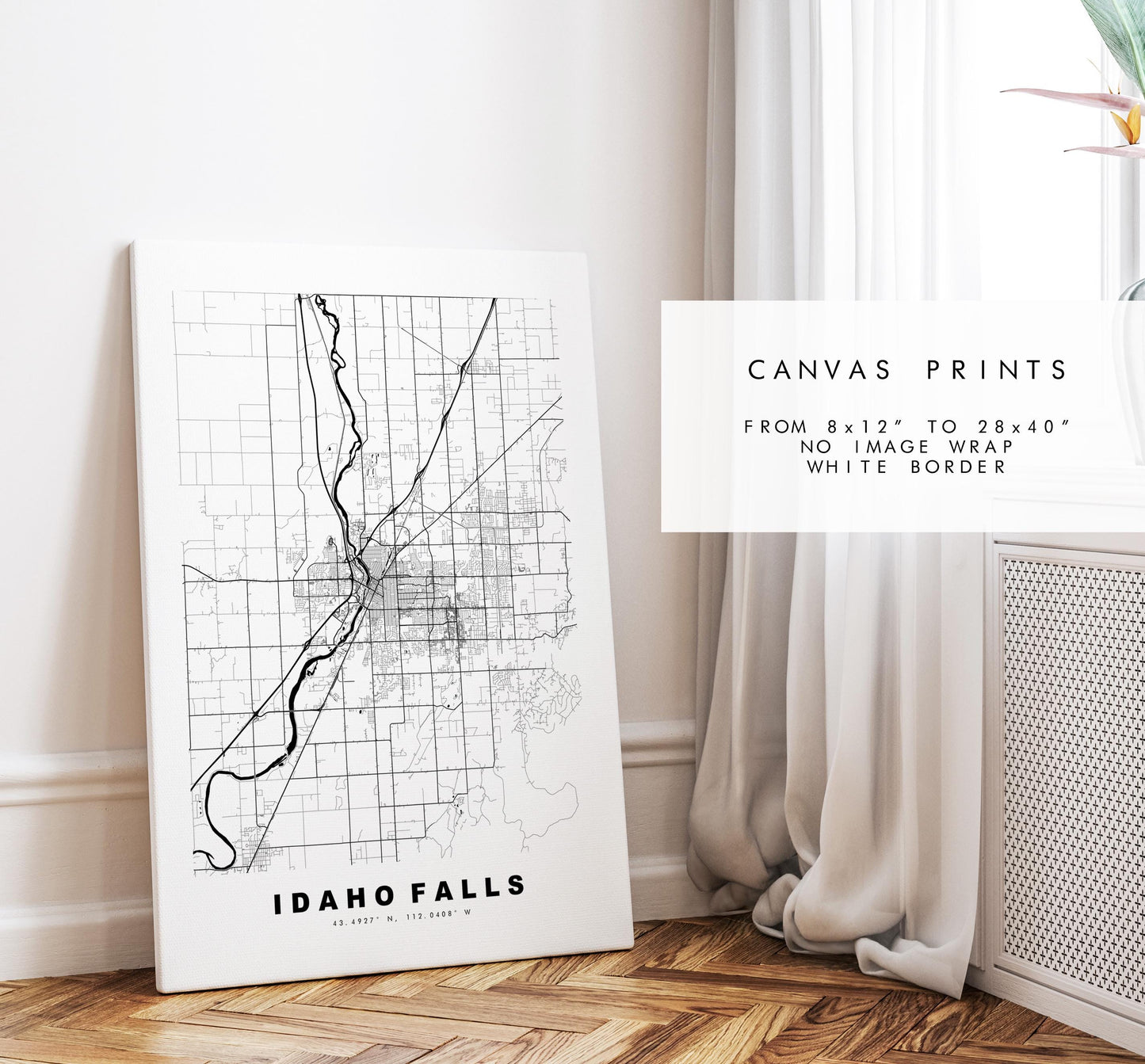 Idaho Falls Map Print - City Map Poster - Map Art - USA City Maps - Idaho Falls Print - Idaho Falls Poster - Minimalist City Map - Idaho