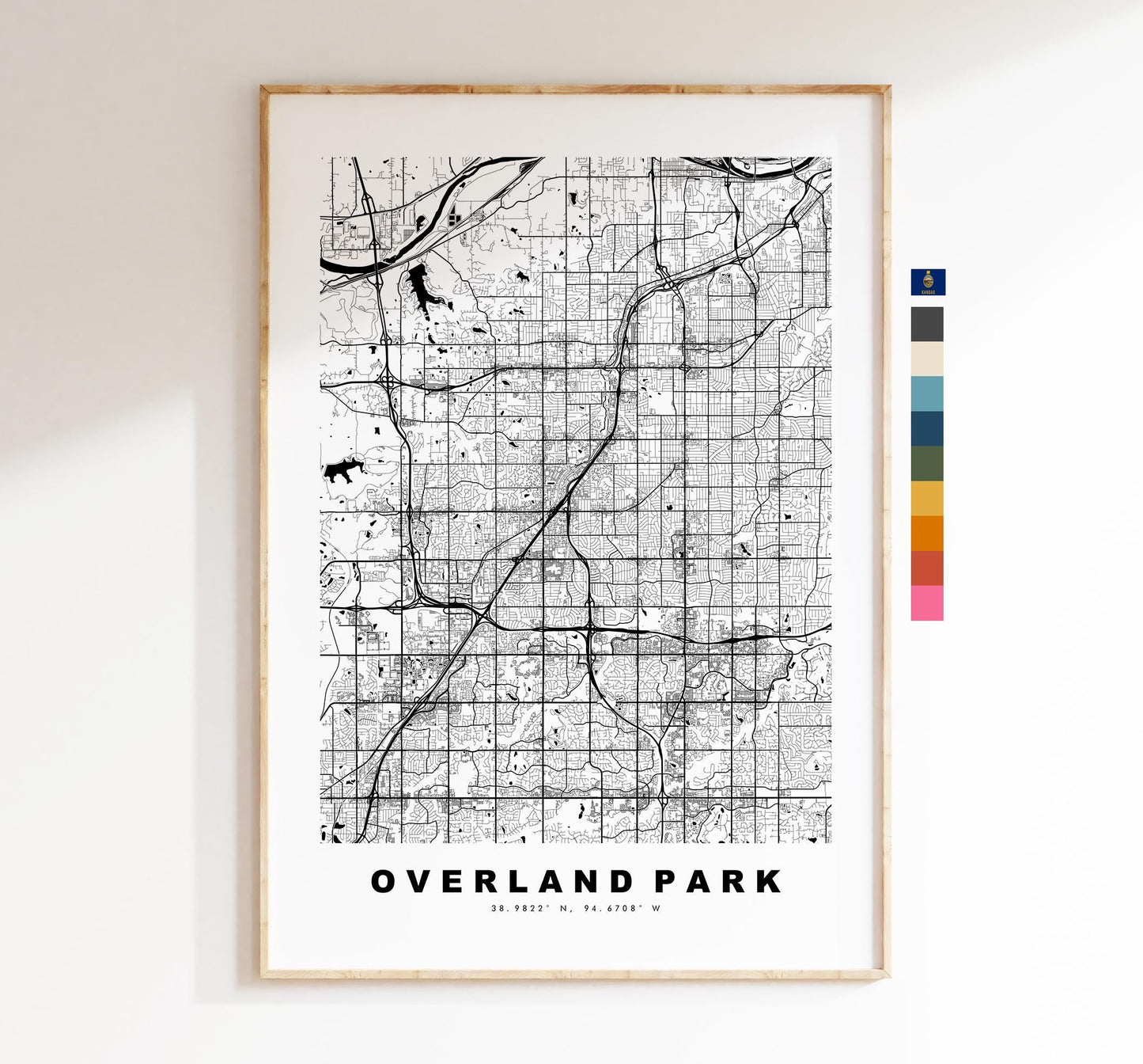 Overland Park Map Print - City Map Poster - Map Art - USA City Maps - Overland Park Print - Poster - Minimalist City Map - Kansas