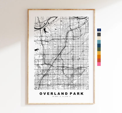 Overland Park Map Print - City Map Poster - Map Art - USA City Maps - Overland Park Print - Poster - Minimalist City Map - Kansas