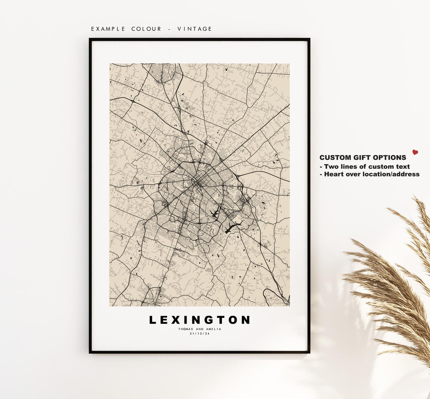 Lexington Map Print (Kentucky) - City Map Poster - Map Art - USA City Maps - Lexington Print - Poster - Minimalist City Map - Kentucky