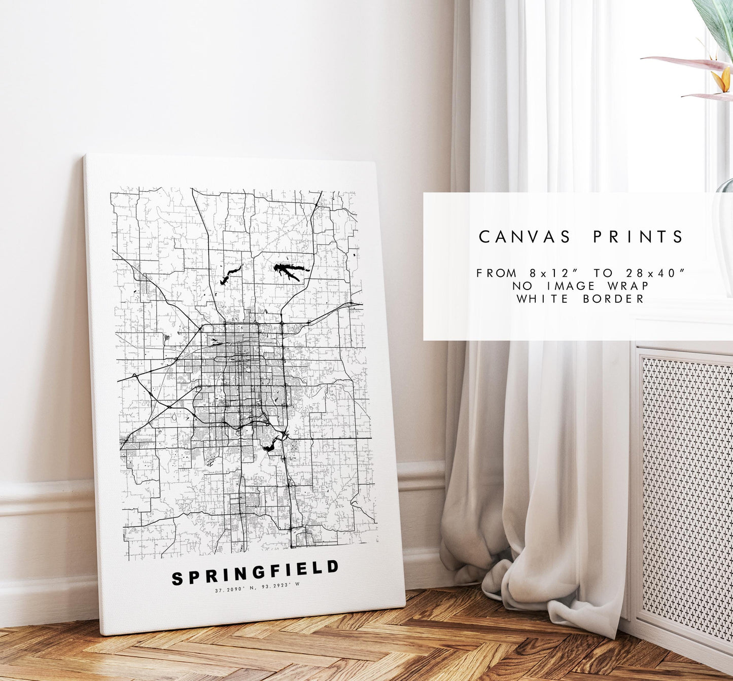 Springfield Map Print (Missouri) - City Map Poster - Map Art - USA City Maps - Springfield Print - Poster - Minimalist City Map - Missouri