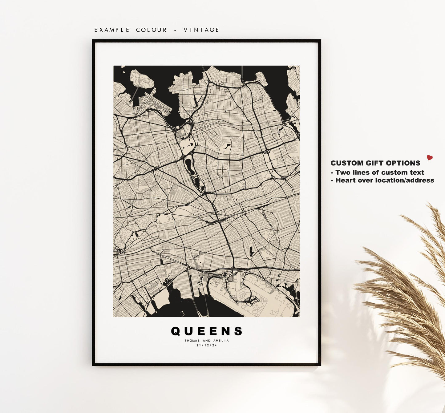 Queens Map Print - City Map Poster - Map Art - USA City Maps - Queens Print - Queens Poster - Minimalist City Map - New York