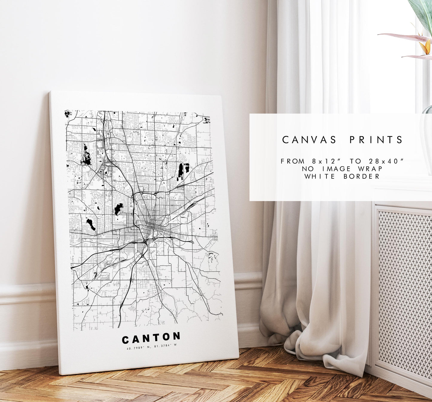 Canton Map Print - City Map Poster - Map Art - USA City Maps - Canton Print - Canton Poster - Minimalist City Map - Ohio