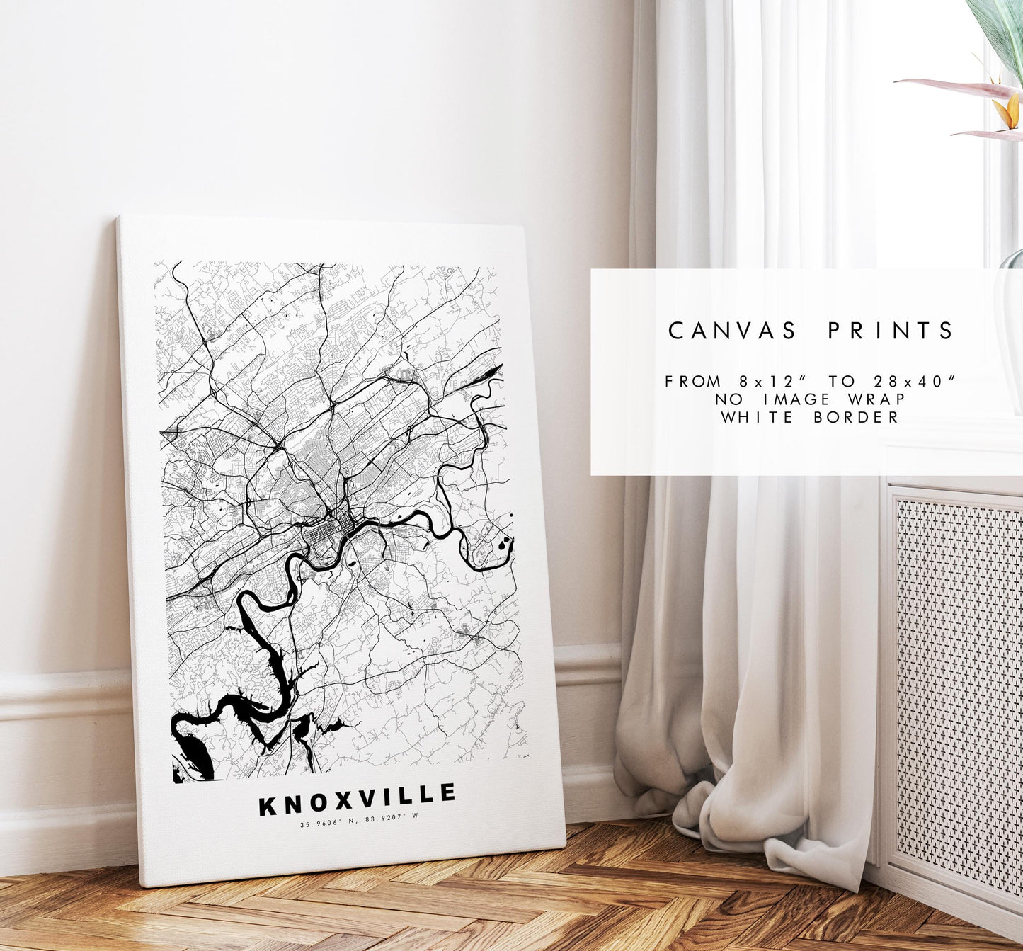 Knoxville Map Print - City Map Poster - Map Art - USA City Maps - Knoxville Print - Knoxville Poster - Minimalist City Map - Tennessee