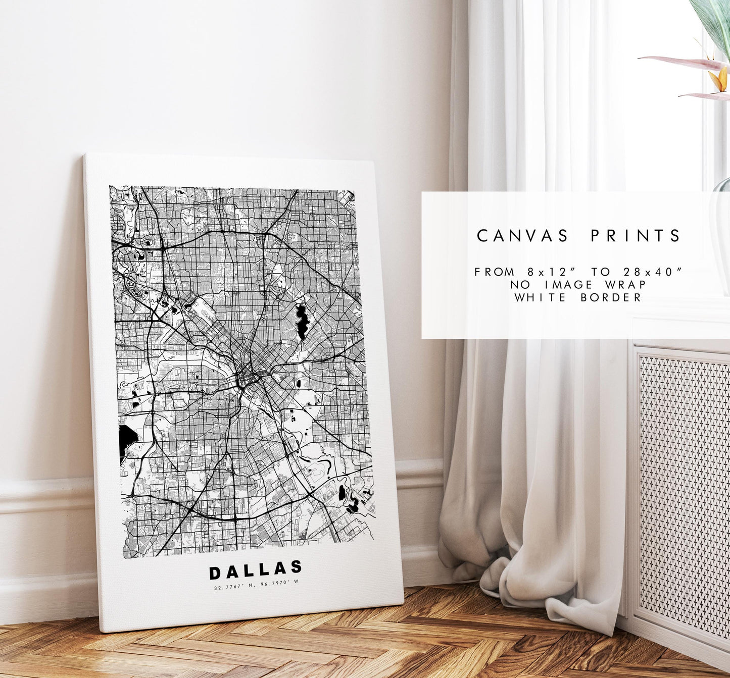 Dallas Map Print - City Map Poster - Map Art - USA City Maps - Dallas Print - Dallas Poster - Minimalist City Map - Texas