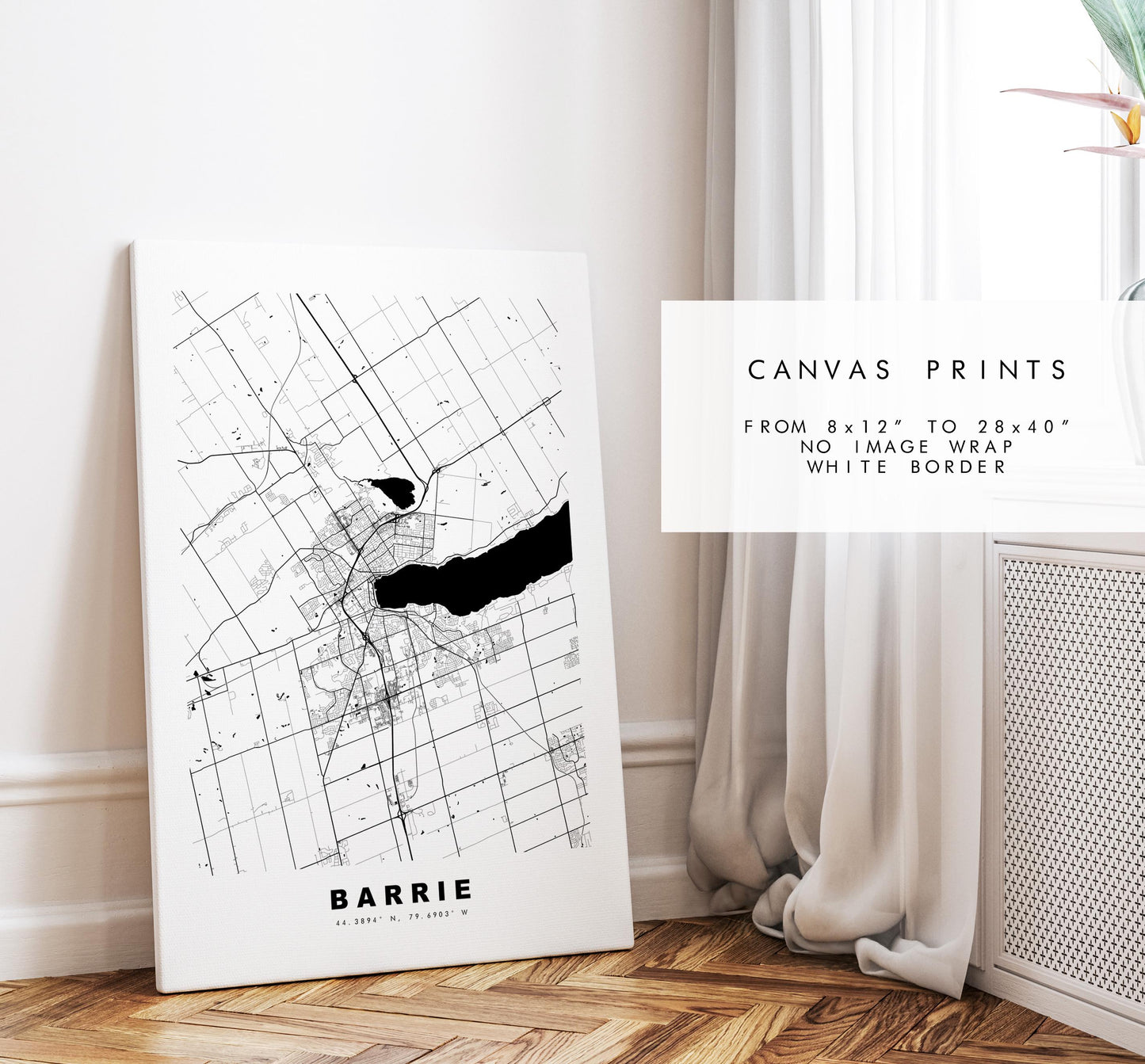 Barrie Map Print - City Map Poster - Map Art - Map Wall Art - Canada City Maps - Barrie Print - Barrie Poster - Minimalist City Map