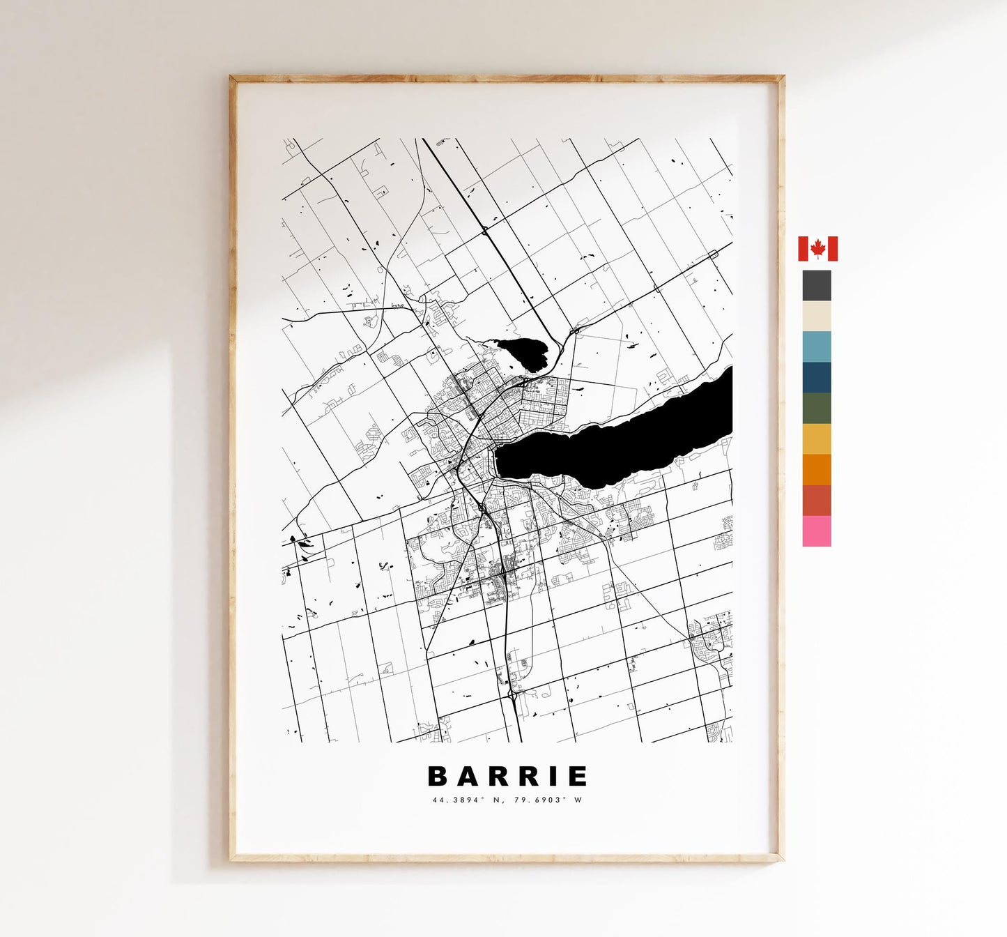 Barrie Map Print - City Map Poster - Map Art - Map Wall Art - Canada City Maps - Barrie Print - Barrie Poster - Minimalist City Map