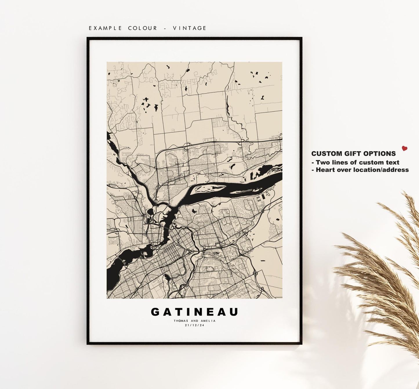 Gatineau Map Print - City Map Poster - Map Art - Map Wall Art - Canada City Maps - Gatineau Print - Gatineau Poster - Minimalist City Map