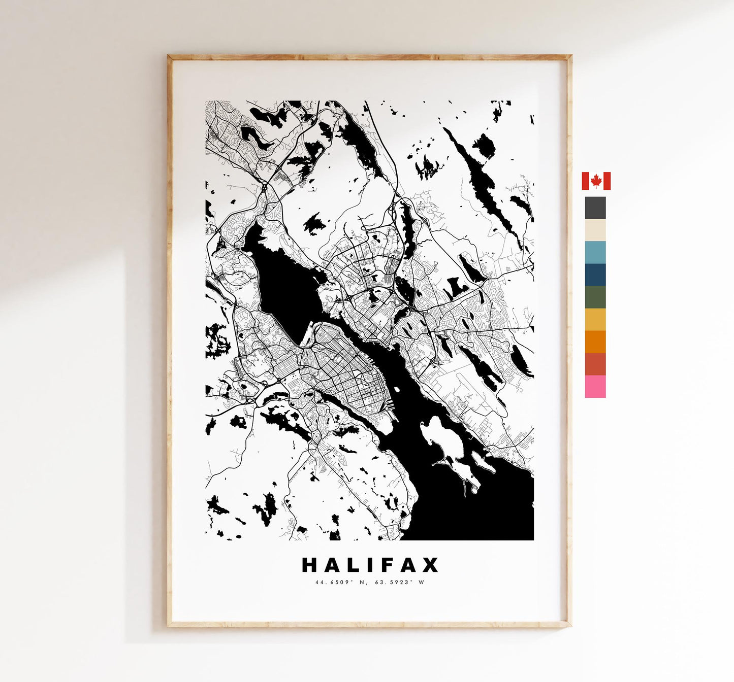 Halifax Map Print (Canada) - City Map Poster - Map Art - Map Wall Art - Canada City Maps - Halifax Print - Poster - Minimalist City Map