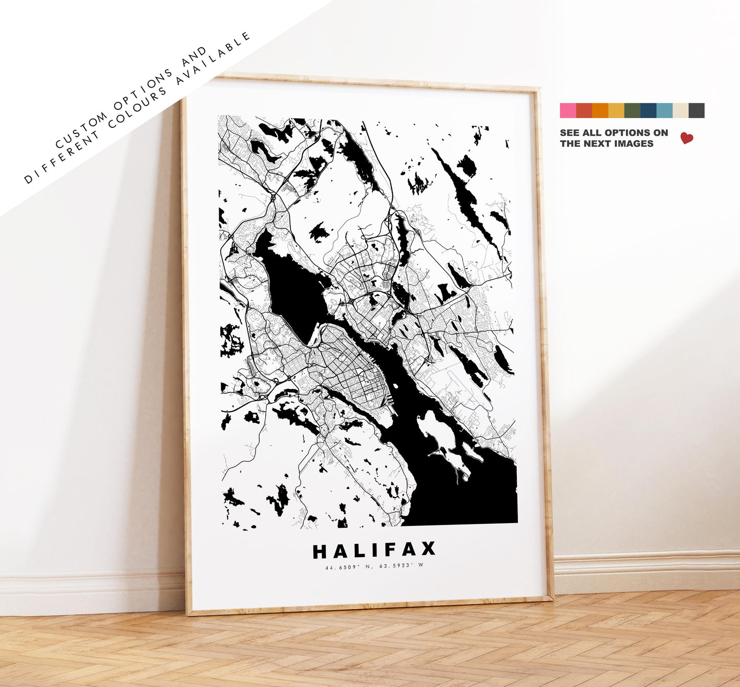 Halifax Map Print (Canada) - City Map Poster - Map Art - Map Wall Art - Canada City Maps - Halifax Print - Poster - Minimalist City Map