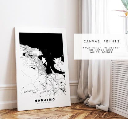 Nanaimo Map Print - City Map Poster - Map Art - Map Wall Art - Canada City Maps - Nanaimo Print - Nanaimo Poster - Minimalist City Map