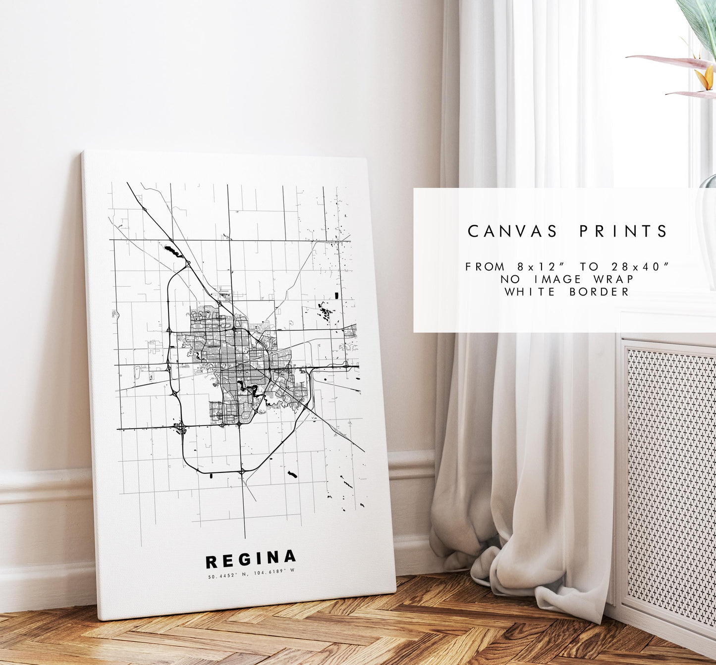 Regina Map Print - City Map Poster - Map Art - Map Wall Art - Canada City Maps - Regina Print - Regina Poster - Minimalist City Map