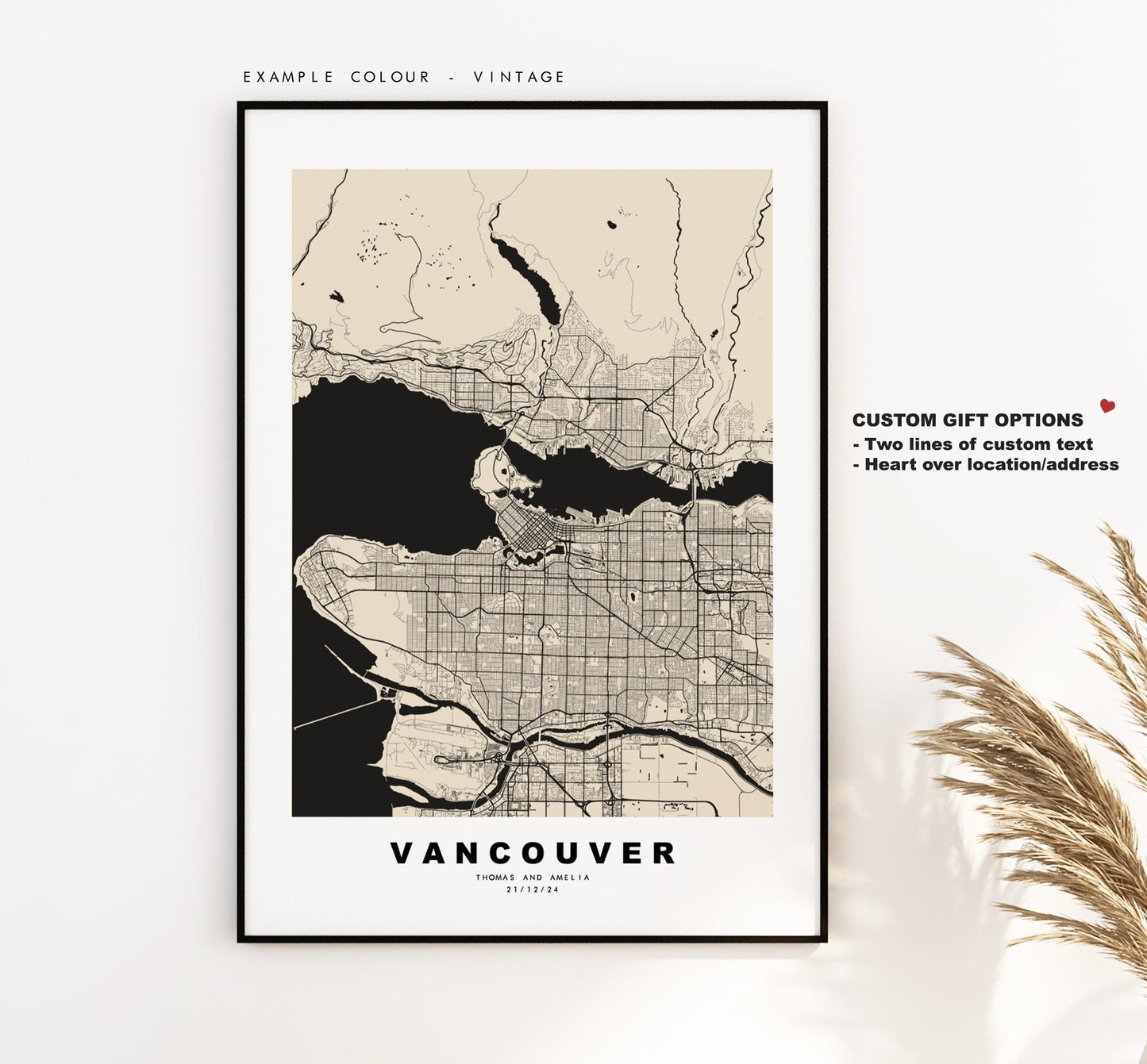 Vancouver Map Print - City Map Poster - Map Art - Map Wall Art - Canada City Maps - Vancouver Print - Vancouver Poster - Minimalist City Map