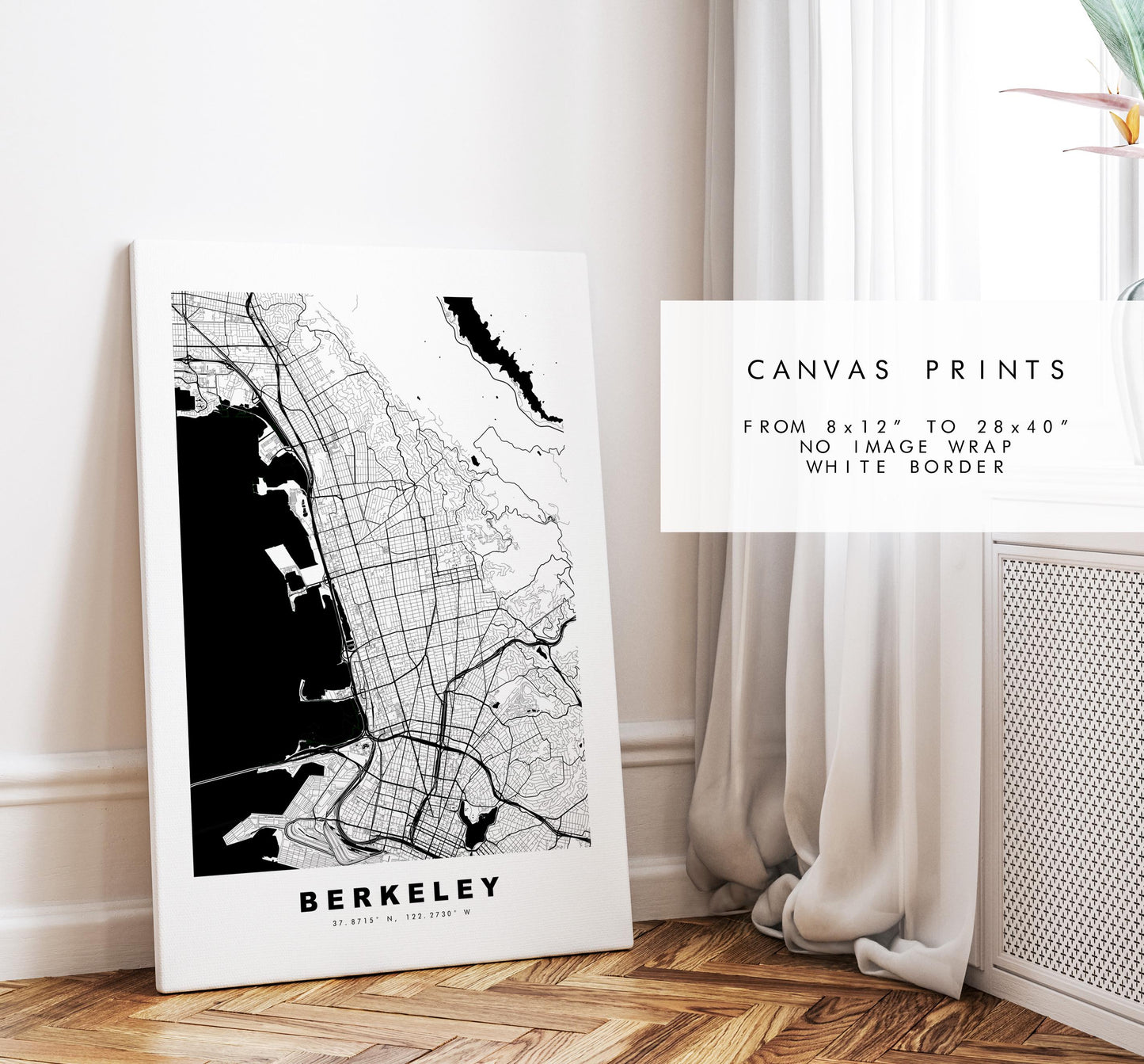 Berkeley Map Print - City Map Poster - Map Art - USA City Maps - Berkeley Print - Berkeley Poster - Minimalist City Map - California