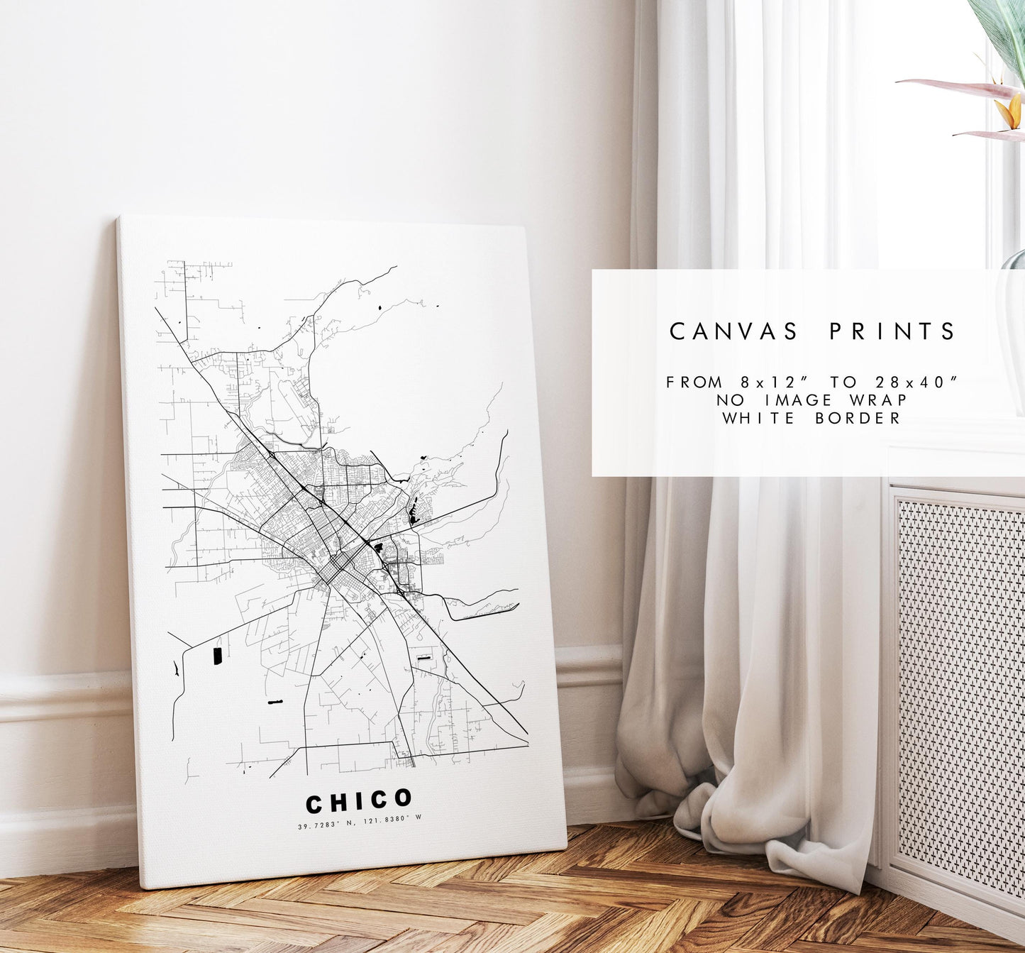 Chico Map Print - City Map Poster - Map Art - USA City Maps - Chico Print - Chico Poster - Minimalist City Map - California