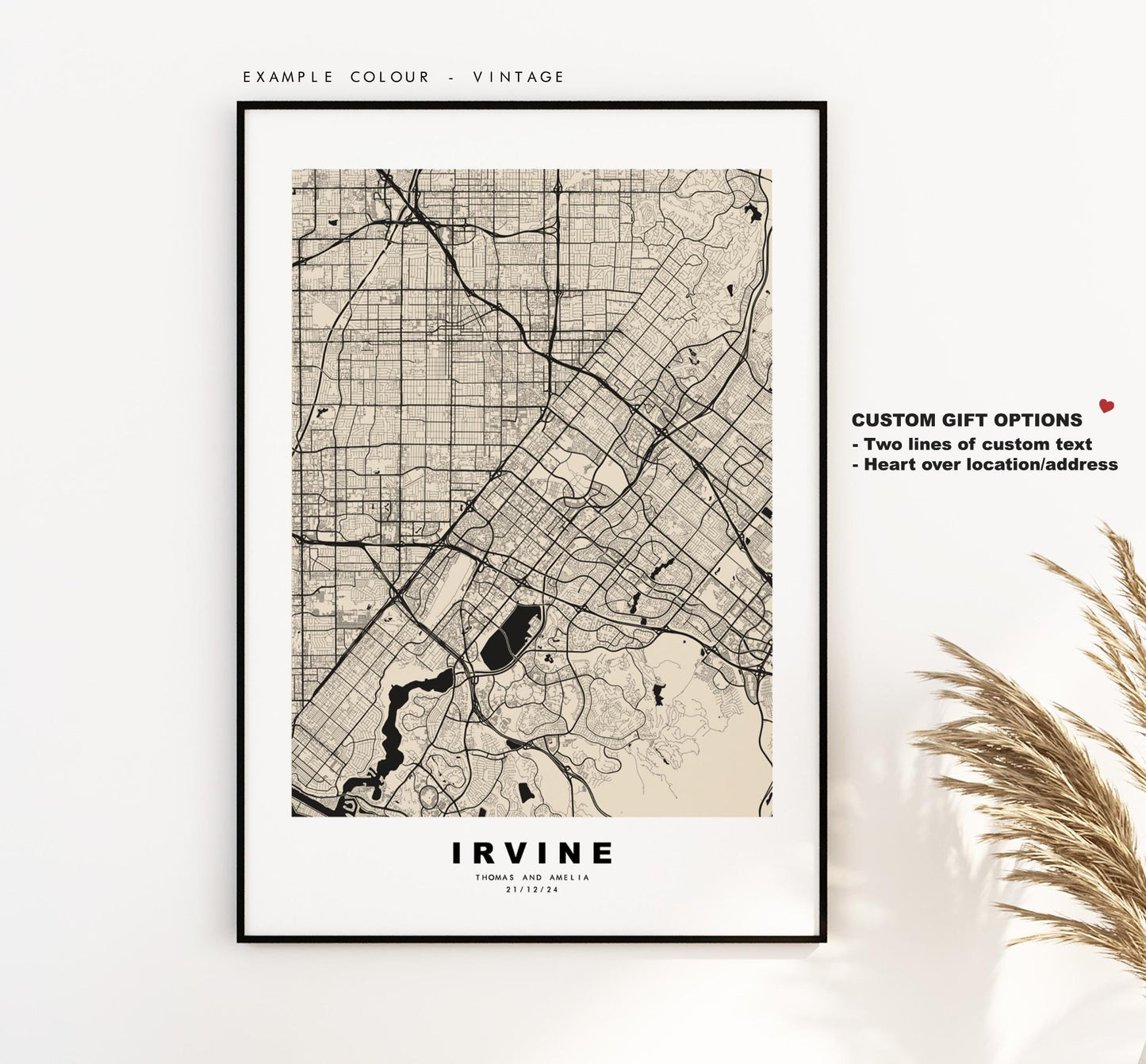 Irvine Map Print - City Map Poster - Map Art - USA City Maps - Irvine Print - Irvine Poster - Minimalist City Map - California