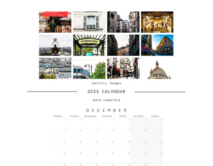 Paris 2025 Wall Calendar - A3 or A4 Wall Calendar - Paris - France - Gift - Calendar - Photography Calendar - Paris Calendar