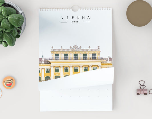 Vienna 2025 Calendar - A3 or A4 Wall Calendar - 2025 Calendar - Gift - New Year - Vienna Calendar - Planner - Vienna Gift