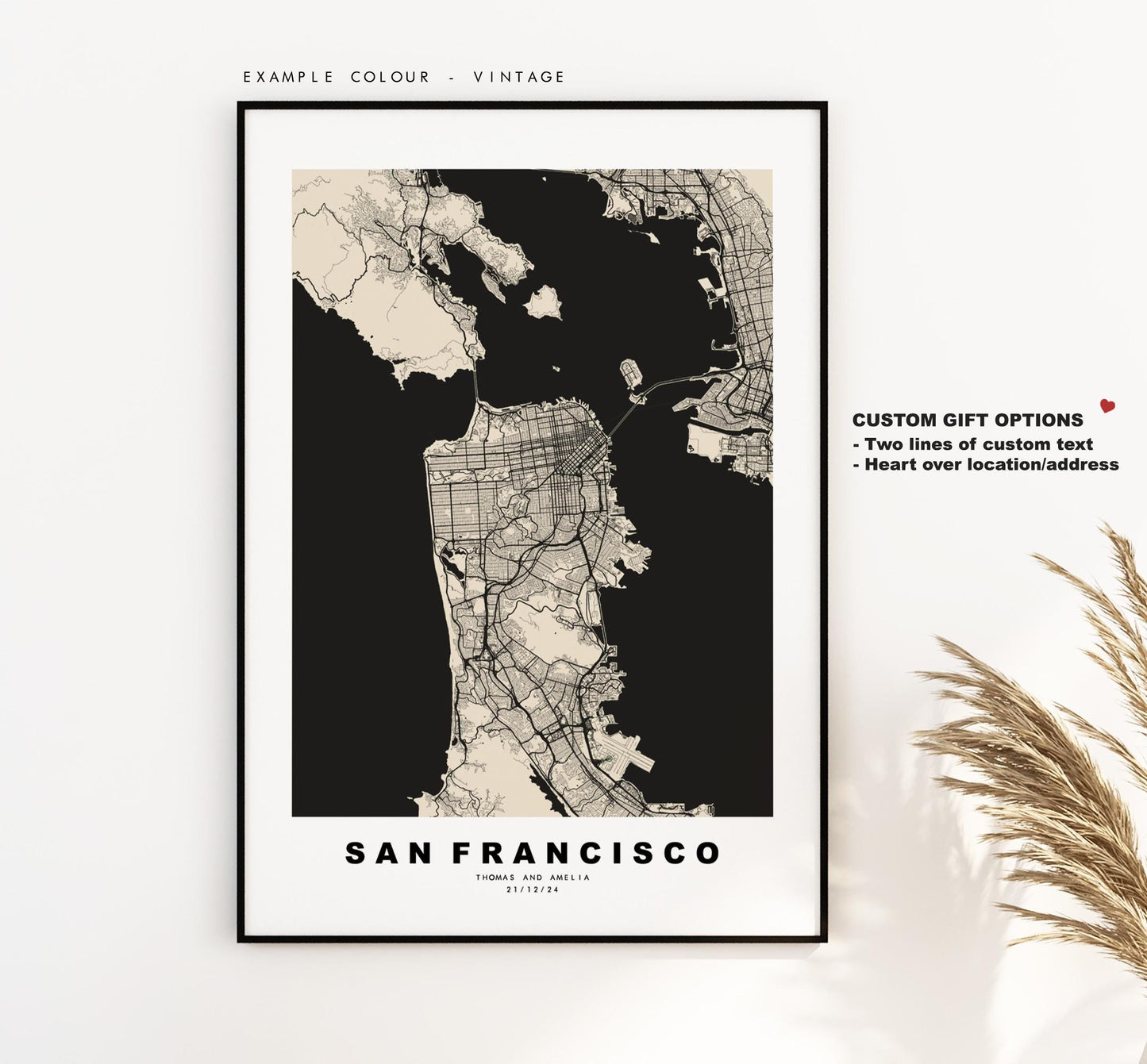 San Francisco Map Print - City Map Poster - Map Art - USA City Maps - San Francisco Print - Poster - Minimalist City Map - California