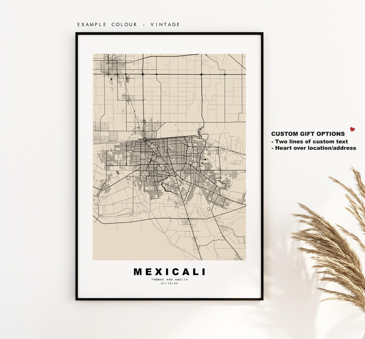 Mexicali Map Print - City Map Poster - Map Art - Map Wall Art - Mexico City Maps - Mexicali Print - Mexicali Poster - Minimalist City Map