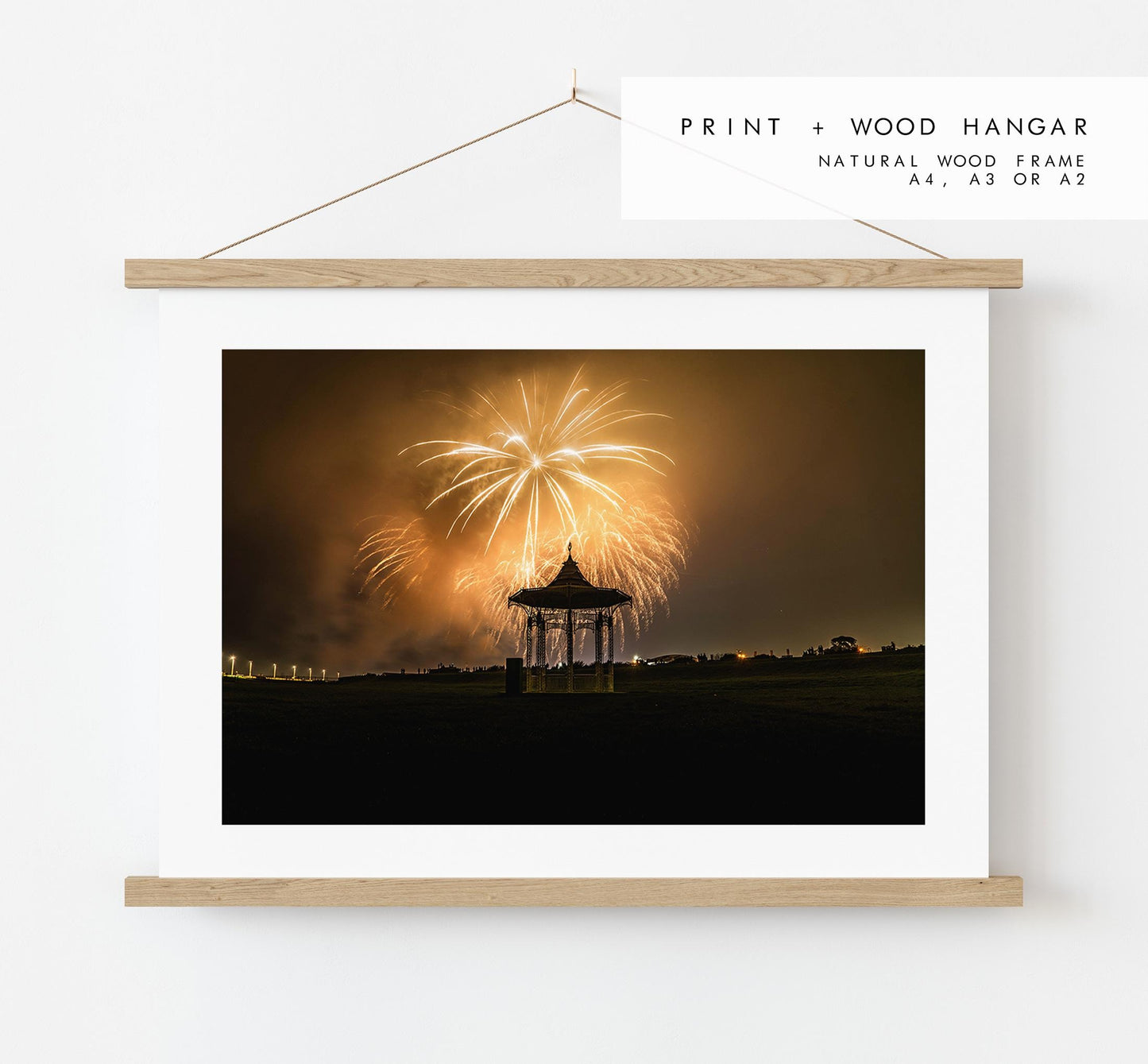 Southsea Bandstand Fireworks - Photography Print - Portsmouth and Southsea Prints - Wall Art -  Frame and Canvas Options - Landscape