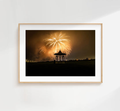 Southsea Bandstand Fireworks - Photography Print - Portsmouth and Southsea Prints - Wall Art -  Frame and Canvas Options - Landscape