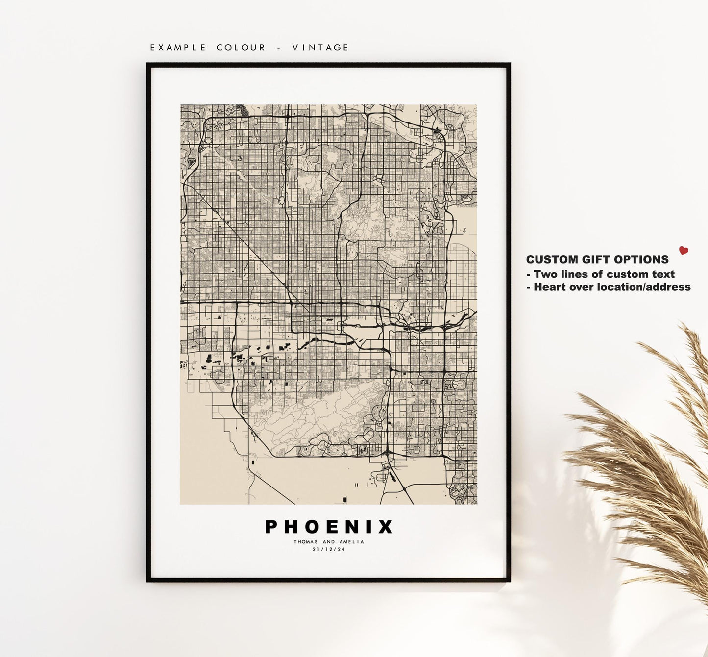 Phoenix Map Print - City Map Poster - Map Art - USA City Maps - Phoenix Print - Phoenix Poster - Minimalist City Map - Arizona