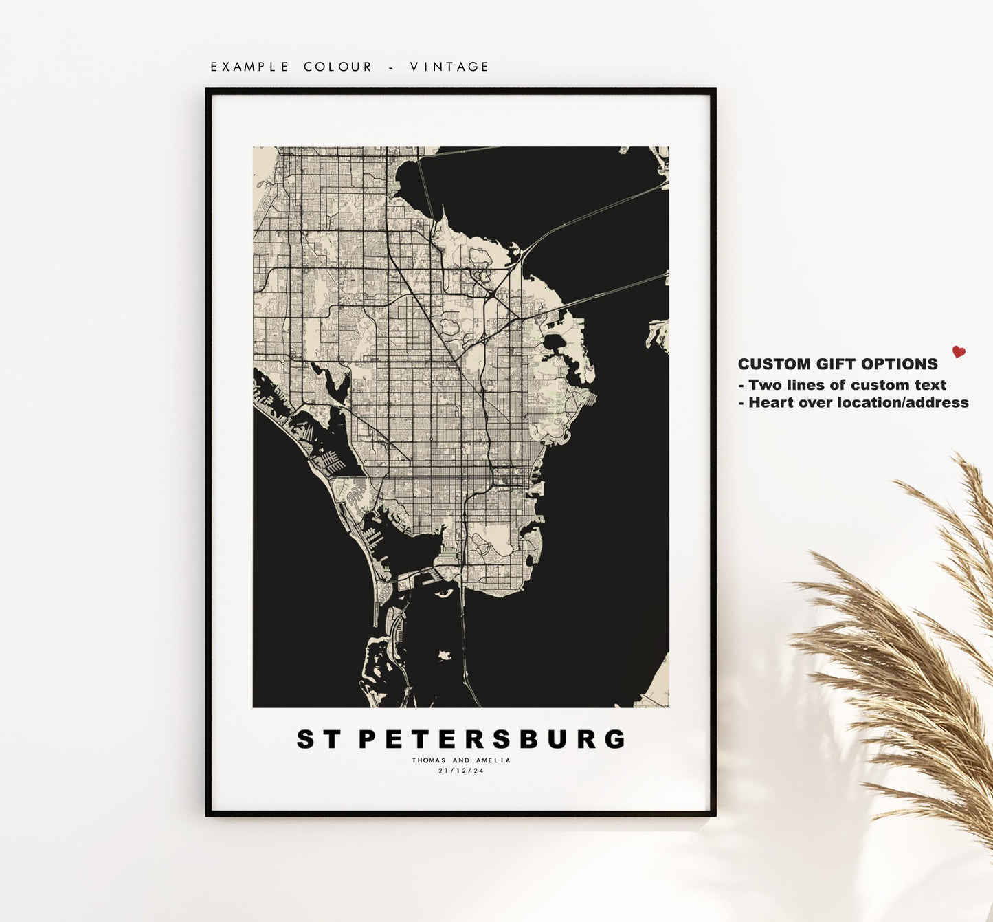 St Petersburg Map Print - City Map Poster - Map Art - USA City Maps - St Petersburg Print - Poster - Minimalist City Map - Florida