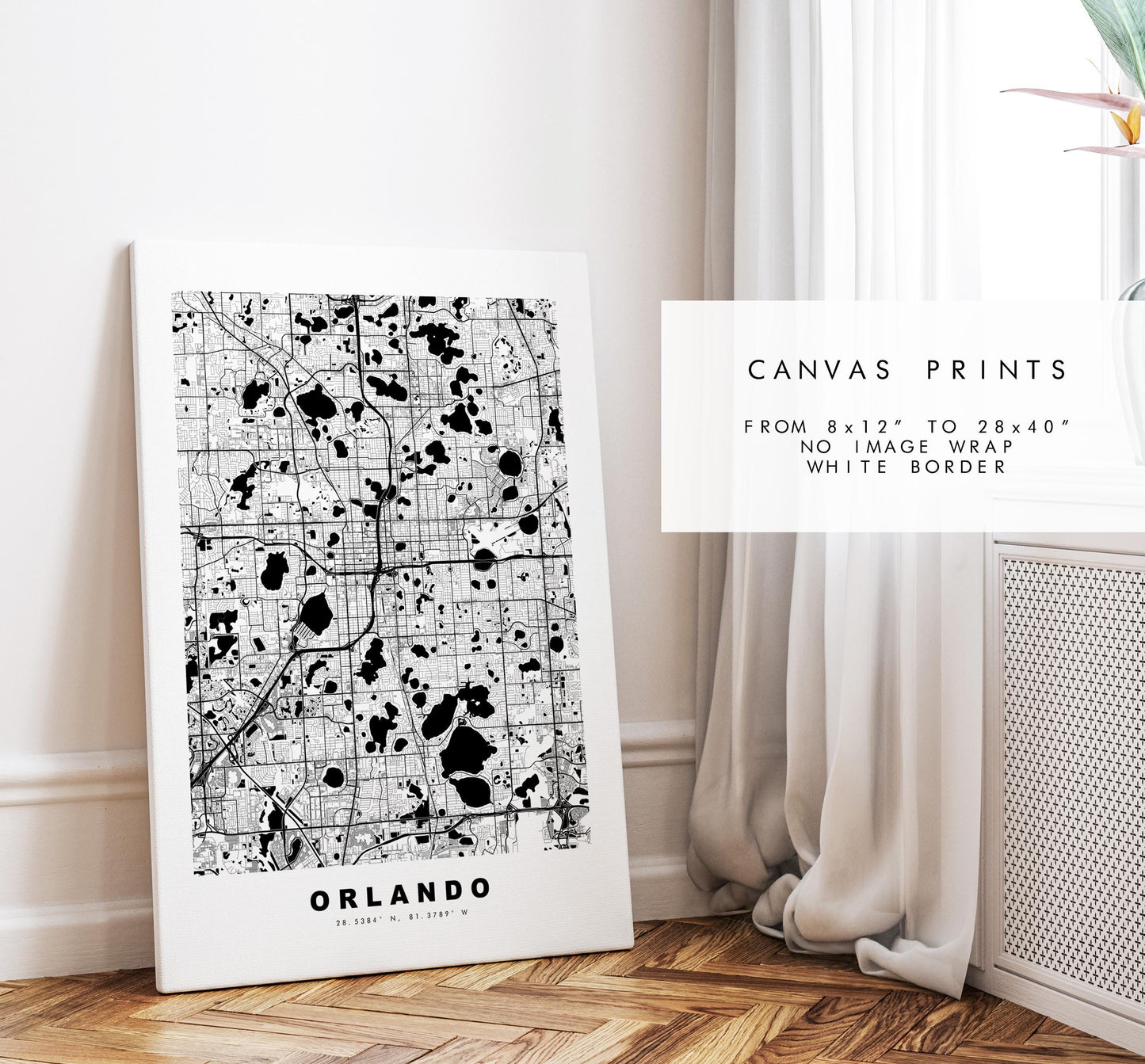 Orlando Map Print - City Map Poster - Map Art - USA City Maps - Orlando Print - Orlando Poster - Minimalist City Map - Florida