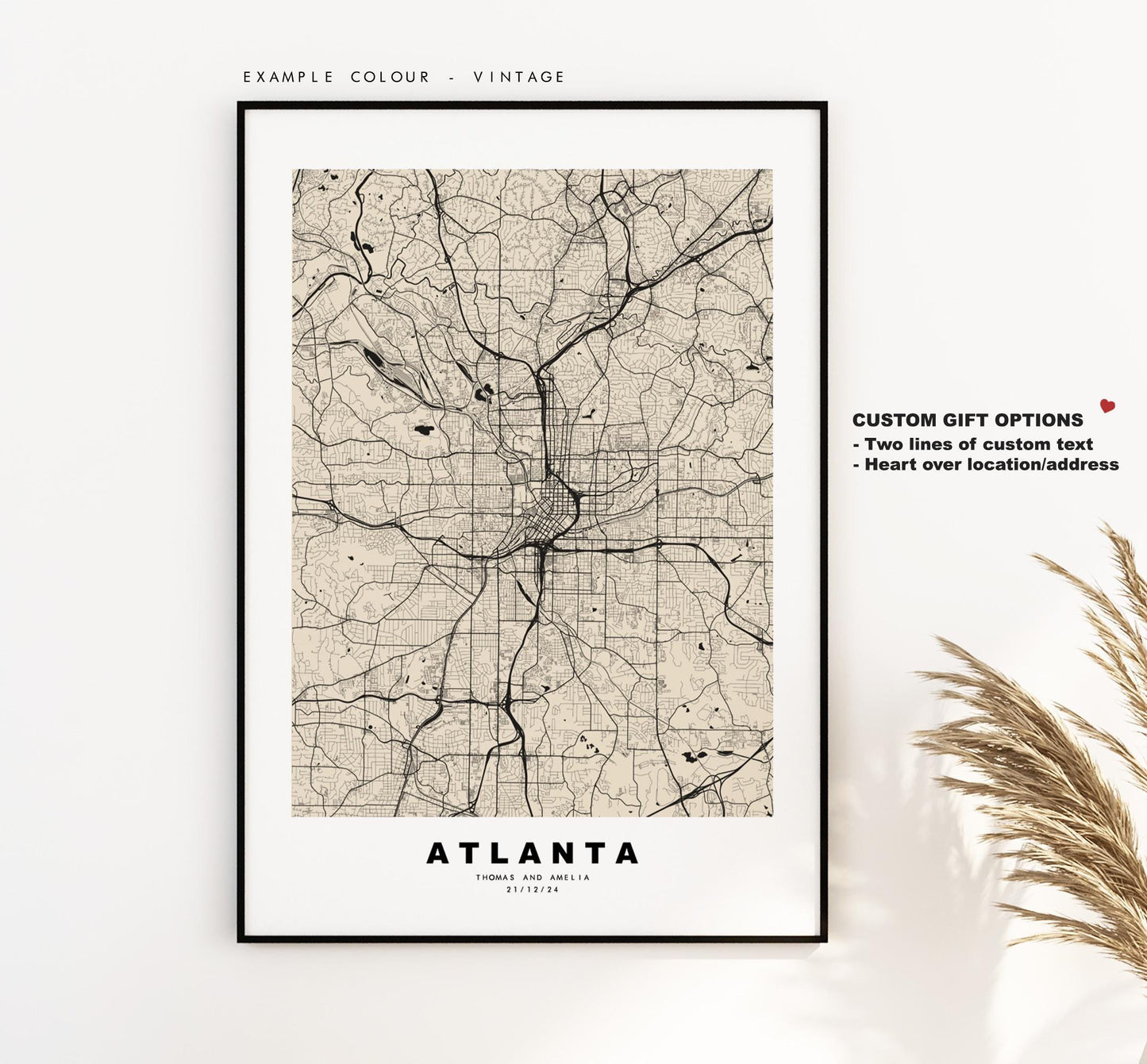 Atlanta Map Print - City Map Poster - Map Art - USA City Maps - Atlanta Print - Atlanta Poster - Minimalist City Map - Georgia