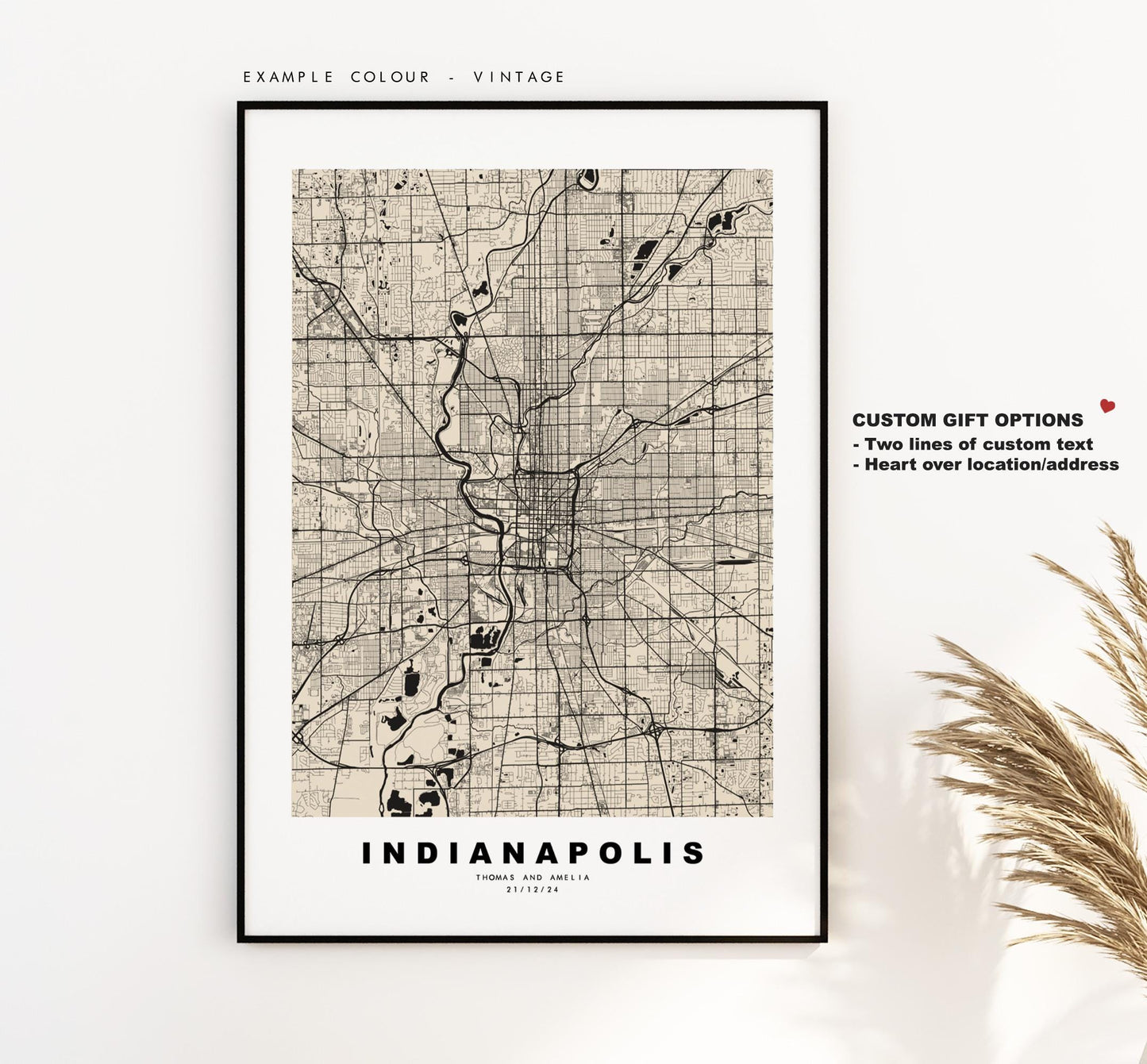 Indianapolis Map Print - City Map Poster - Map Art - USA City Maps - Indianapolis Print - Poster - Minimalist City Map - Indiana