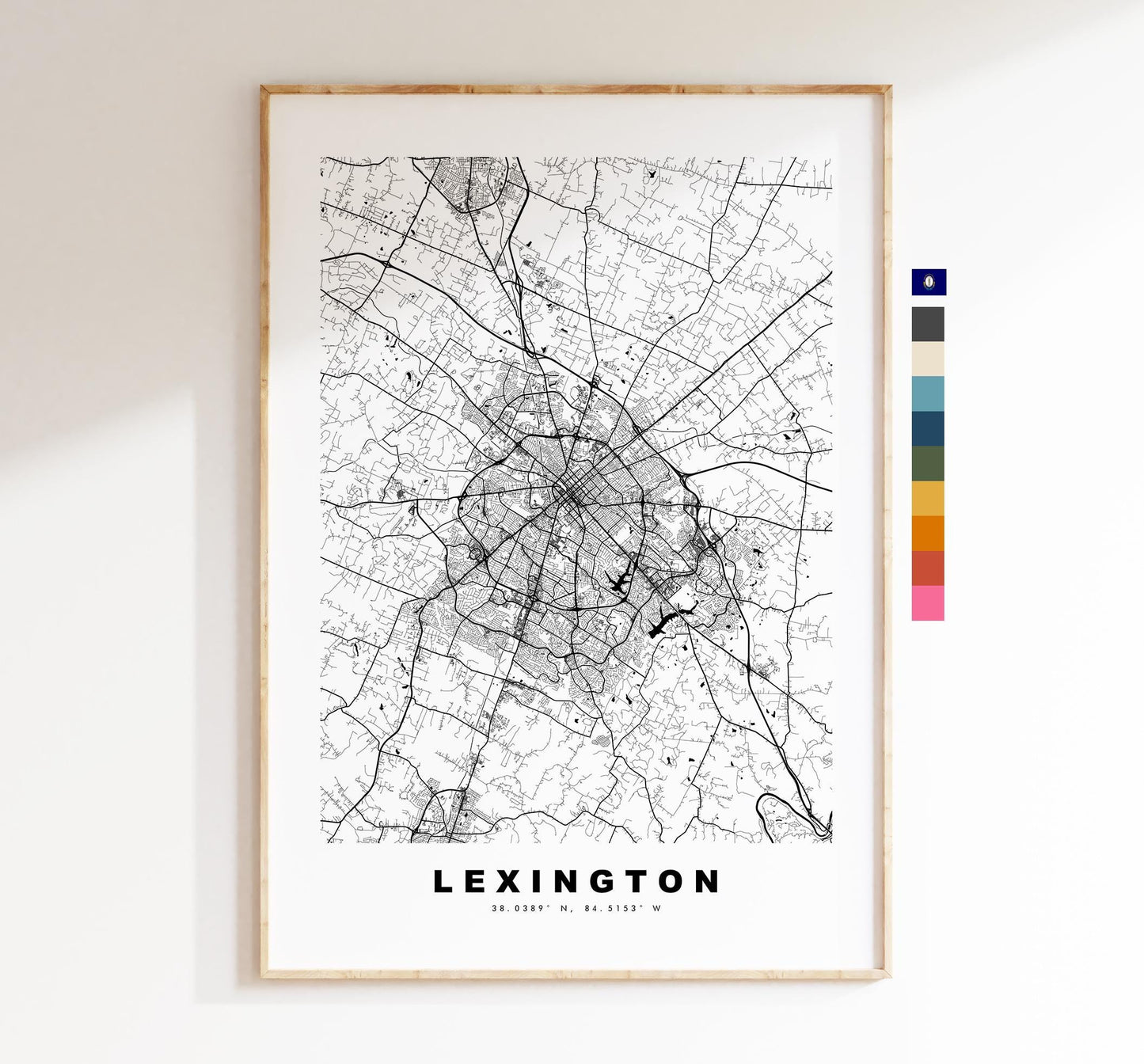 Lexington Map Print (Kentucky) - City Map Poster - Map Art - USA City Maps - Lexington Print - Poster - Minimalist City Map - Kentucky