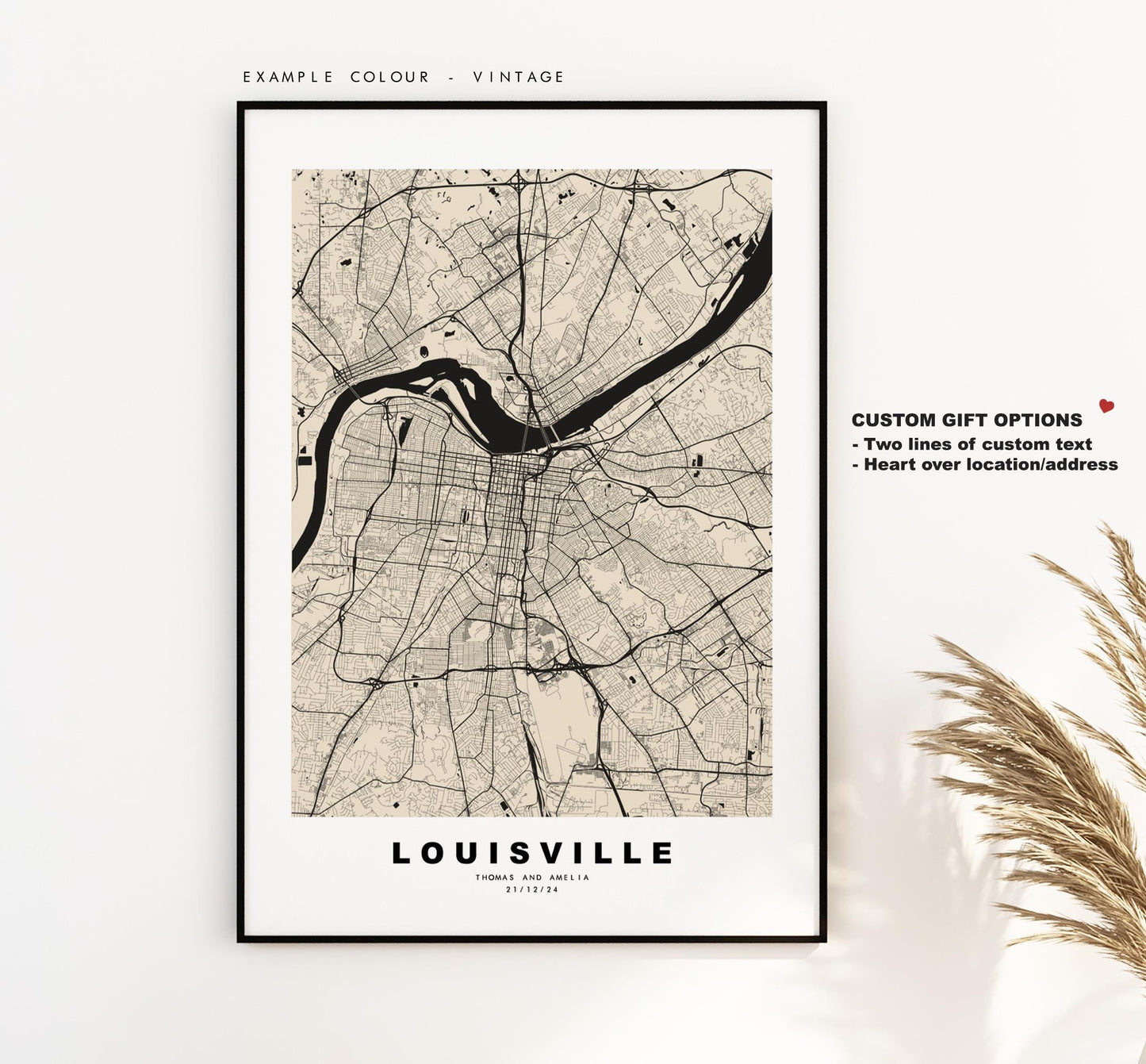 Louisville Map Print - City Map Poster - Map Art - USA City Maps - Louisville Print - Louisville Poster - Minimalist City Map - Kentucky