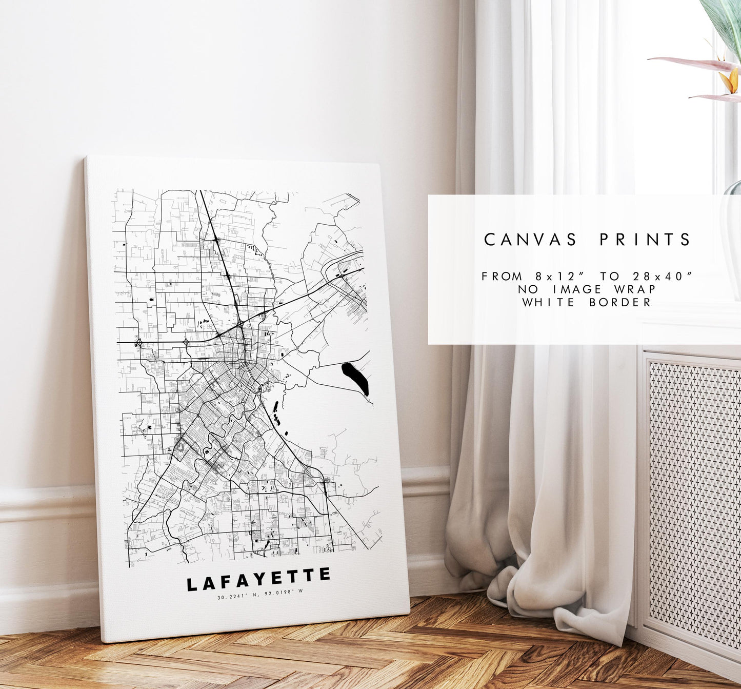 Lafayette Map Print (Louisiana) - City Map Poster - Map Art - USA City Maps - Lafayette Print - Poster - Minimalist City Map - Louisiana